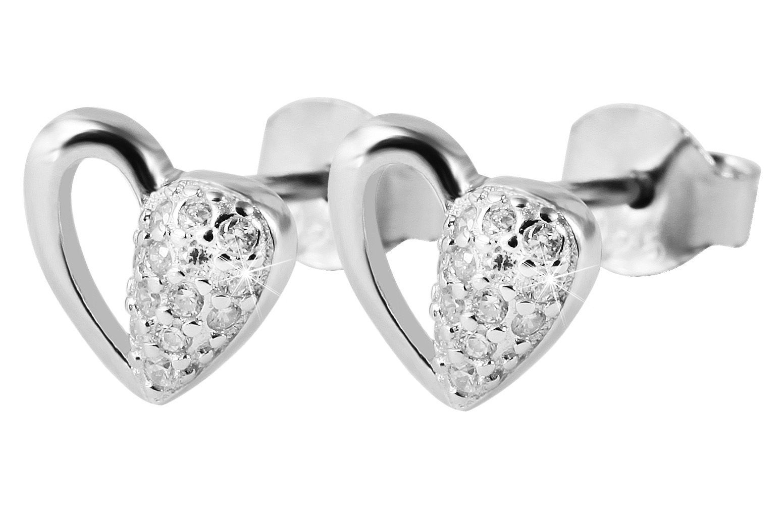 Adelia´s Paar Ohrhänger "Ohrringe – Ohrstecker aus 925 Silber mit Zirkonia" Ideal als Geschenk – dezent und elegant