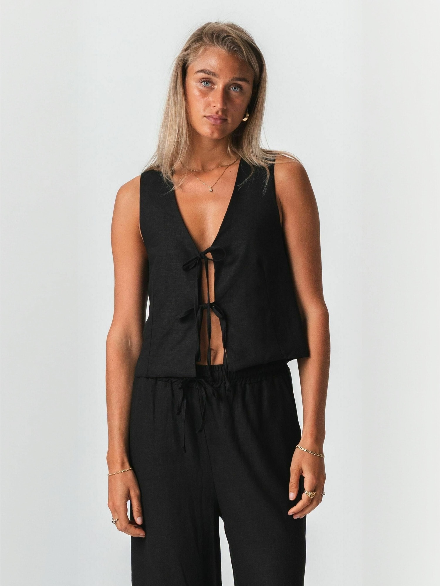 TeeShoppen "TEESHOPPEN Vest Hør"