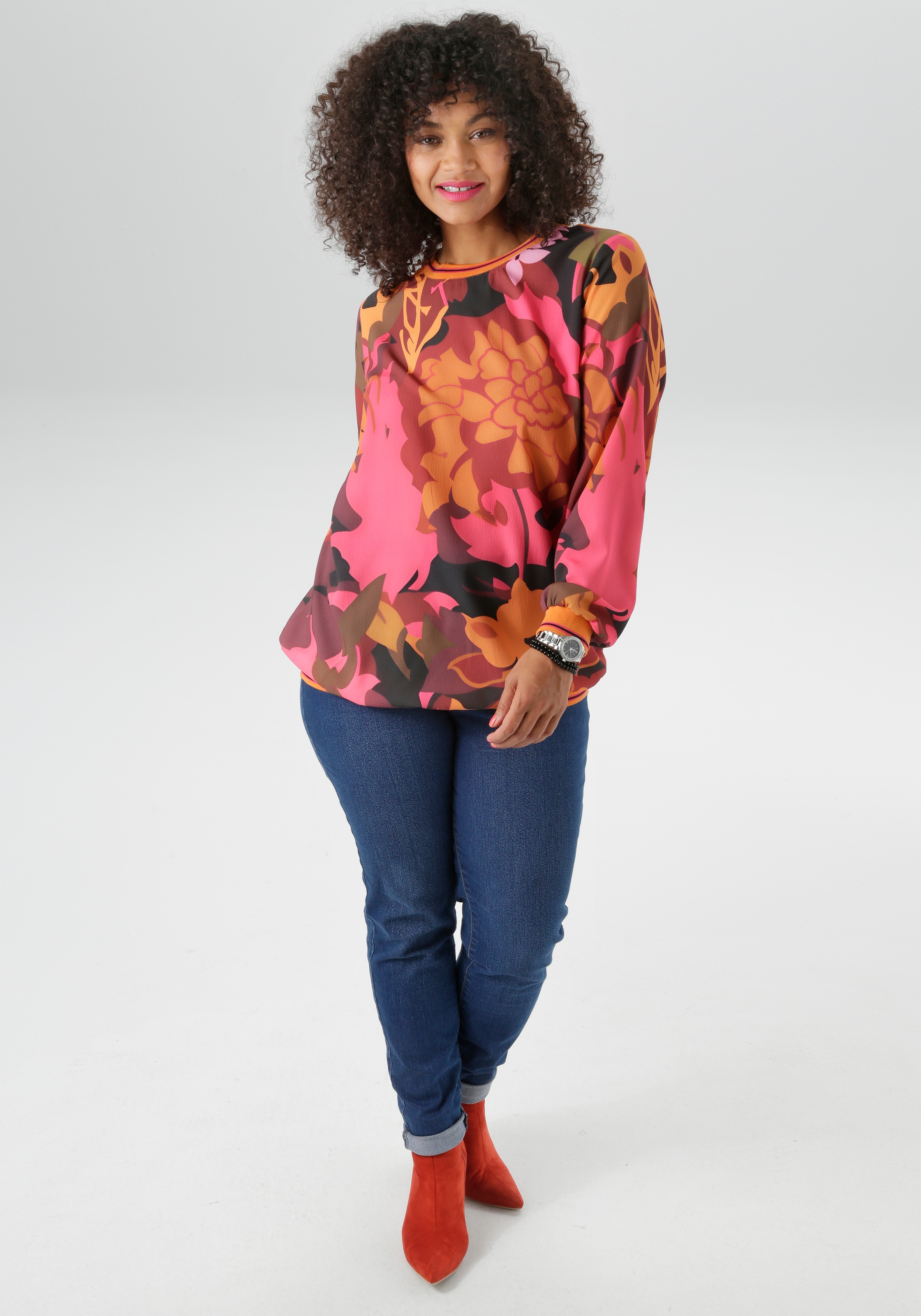 Aniston PLUS Shirtbluse, in Knallfarben - NEUE KOLLEKTION