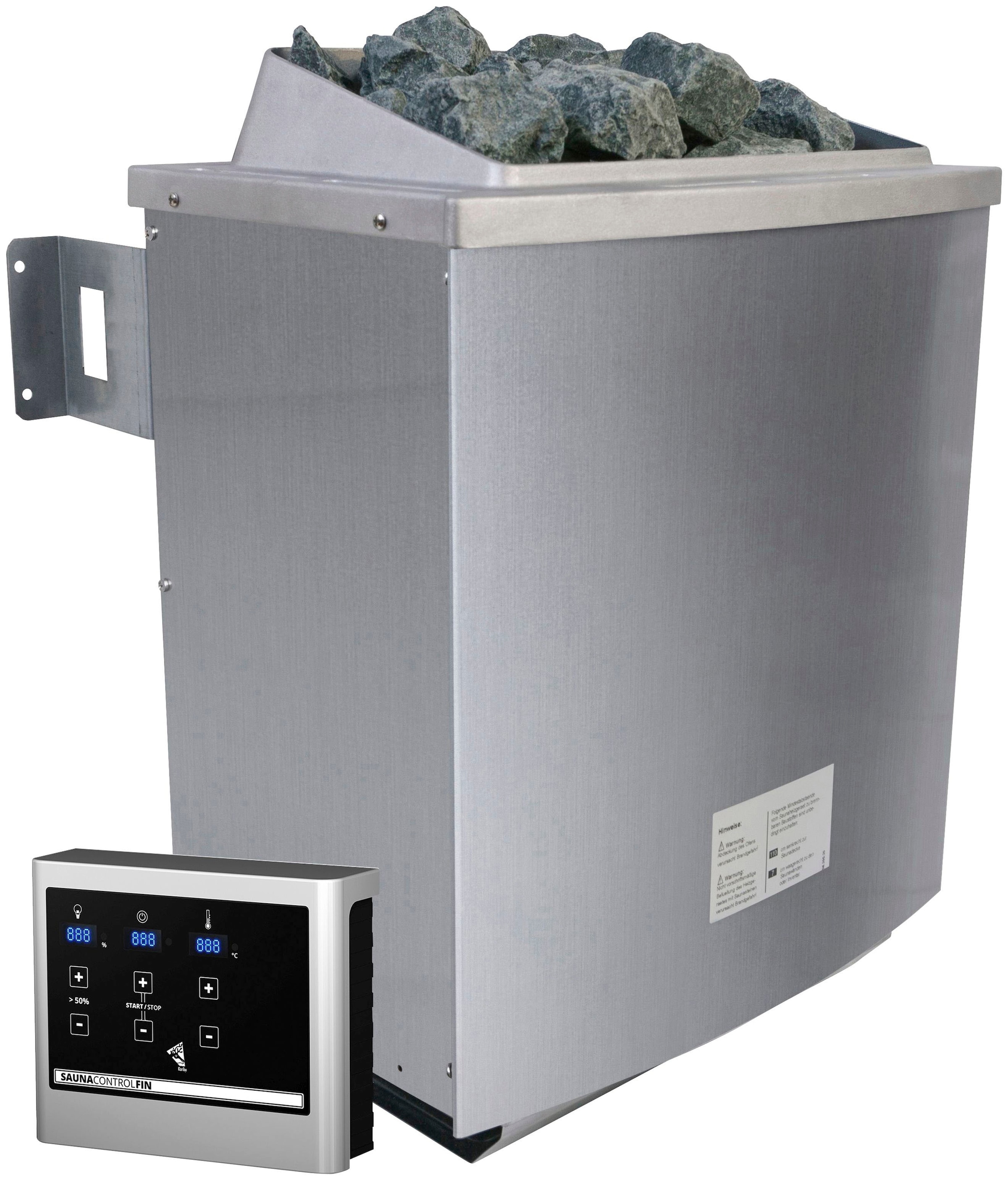 Karibu Sauna »Siirin« Set,  Ofen 9 KW externe Strg easy