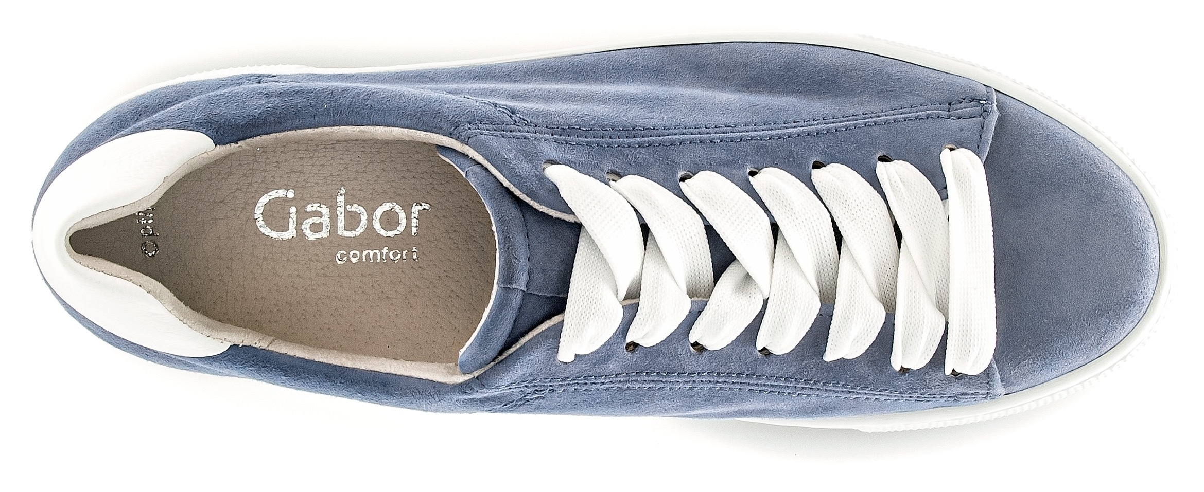 Gabor Plateausneaker »FLORENZ«, Freizeitschuh, Halbschuh, Schnürschuh mit Ziernähten, G-Weite