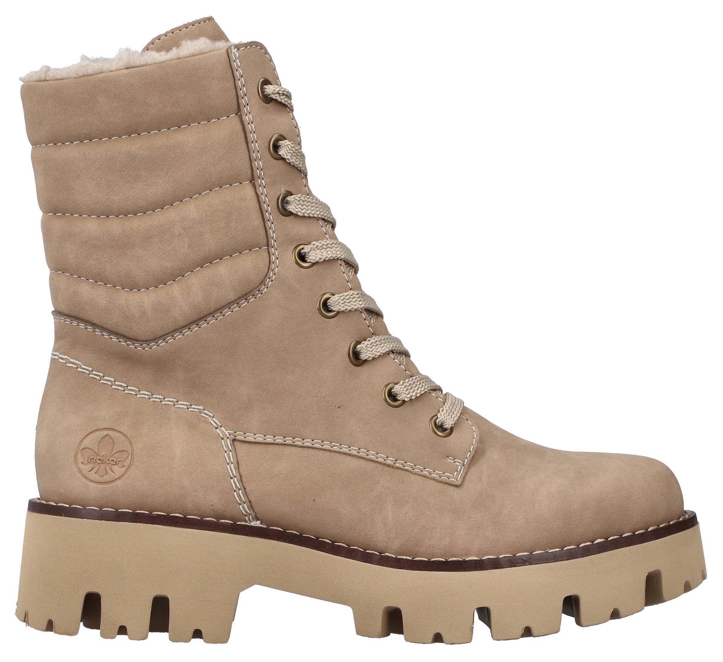 Rieker Winterstiefelette, Winterboots, Schnürboots, Profilsohle, mit Innenreißverschluss