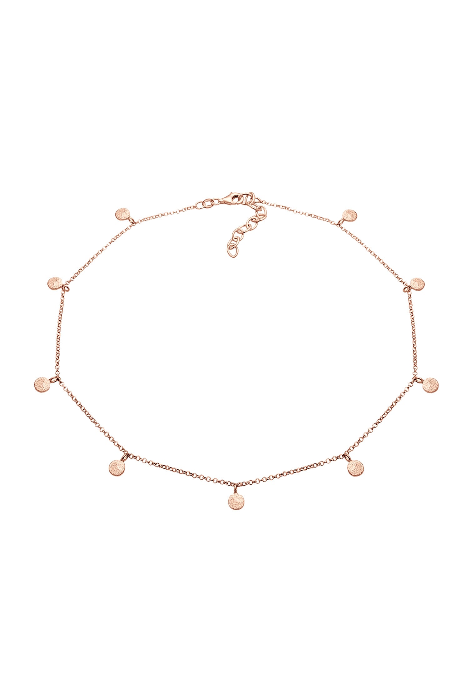 Elli Collier »Choker Plättchen Coins Matt 925 Silber«