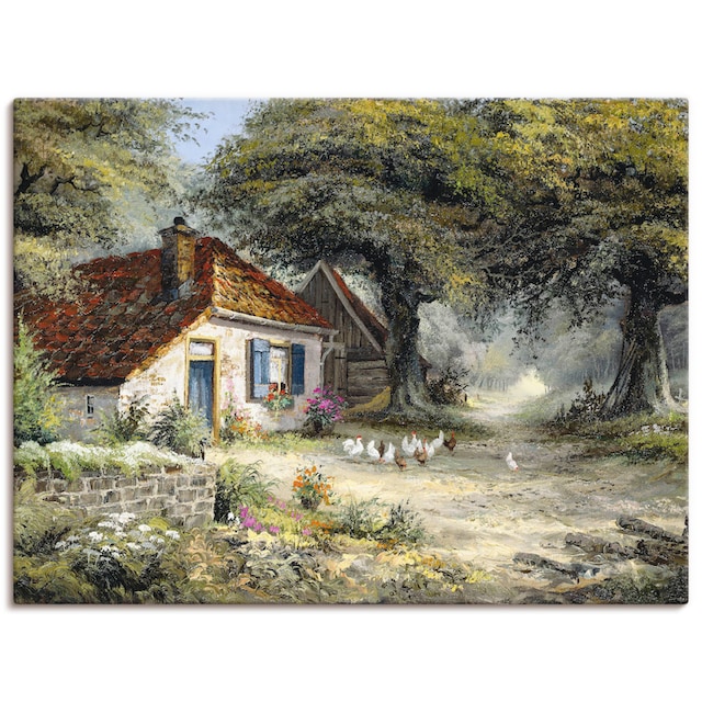 Artland Wandbild »Märchenhaftes Ferienhaus«, Garten, (1 St.), als  Leinwandbild, Wandaufkleber oder Poster in versch. Größen bestellen | BAUR