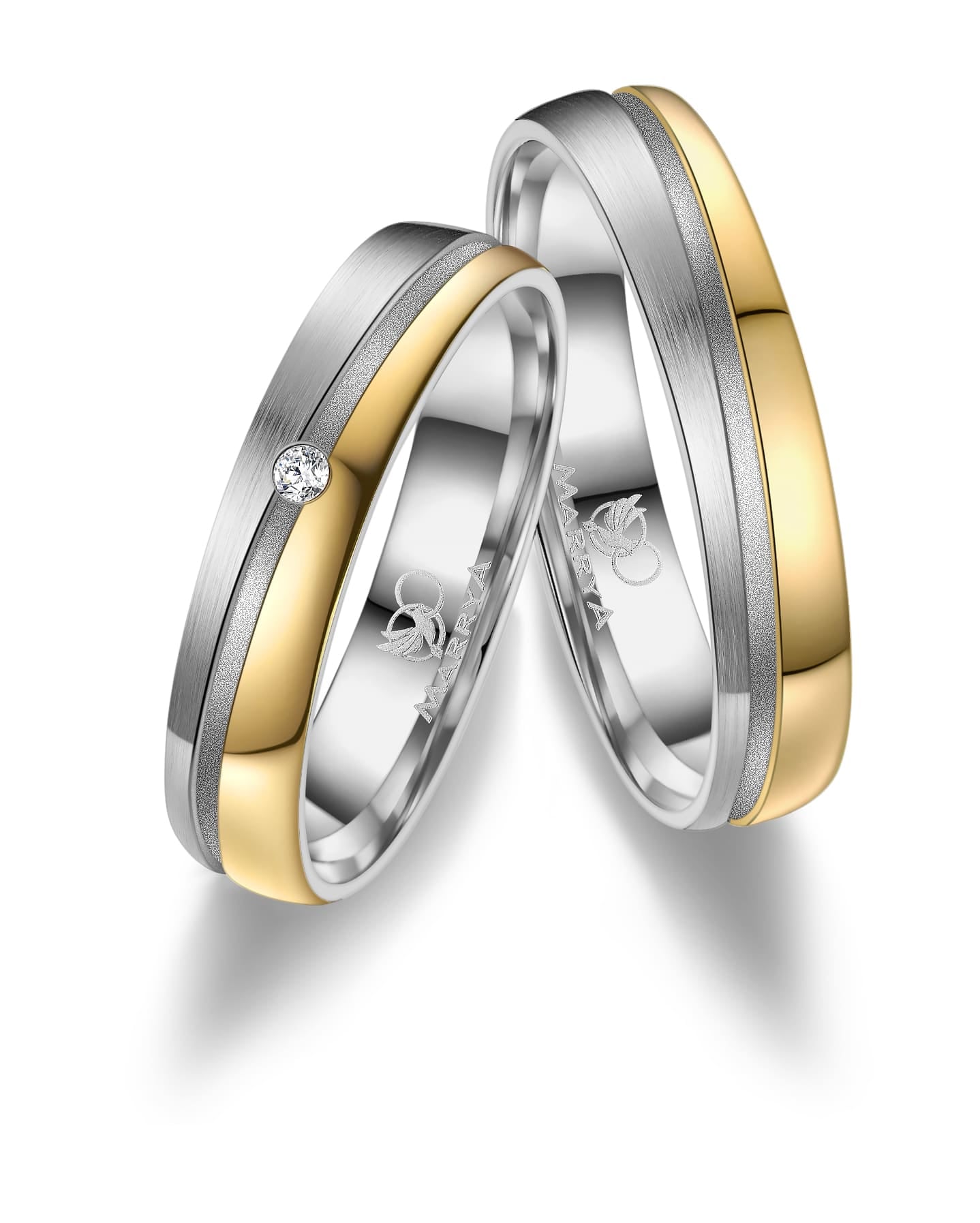 Marrya Partnerring »Diamant Titan Ringe Trauringe Eheringe Partnerringe«