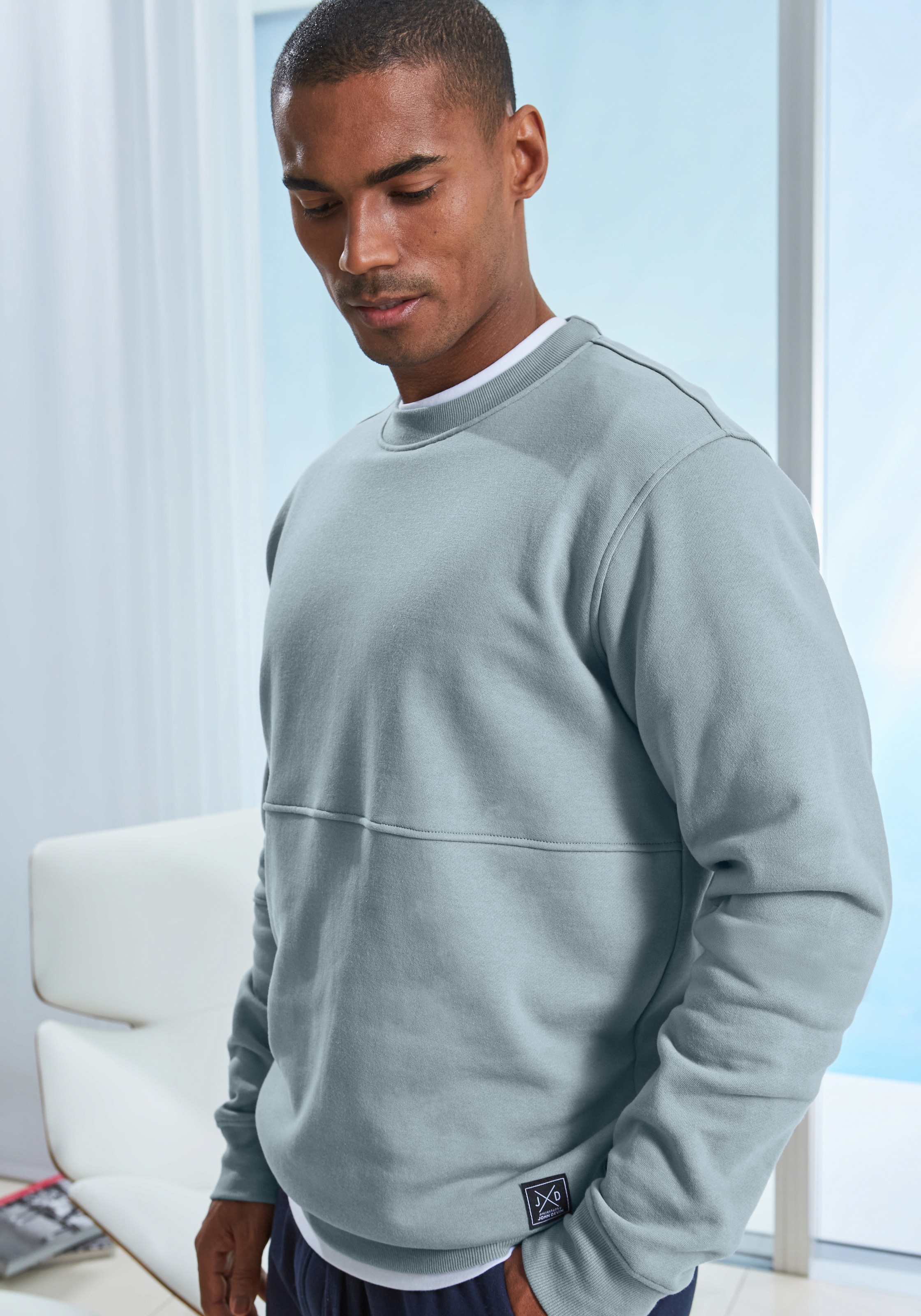 John Devin Sweatshirt "- Pullover mit modischen Teilungsnähten", Langarm, S günstig online kaufen