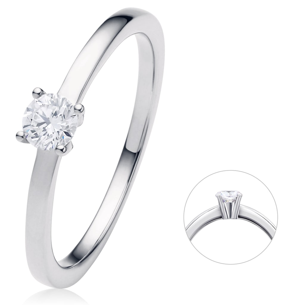 ONE ELEMENT Diamantring »0.25 ct Diamant Brillant Ring aus 585 Weißgold«