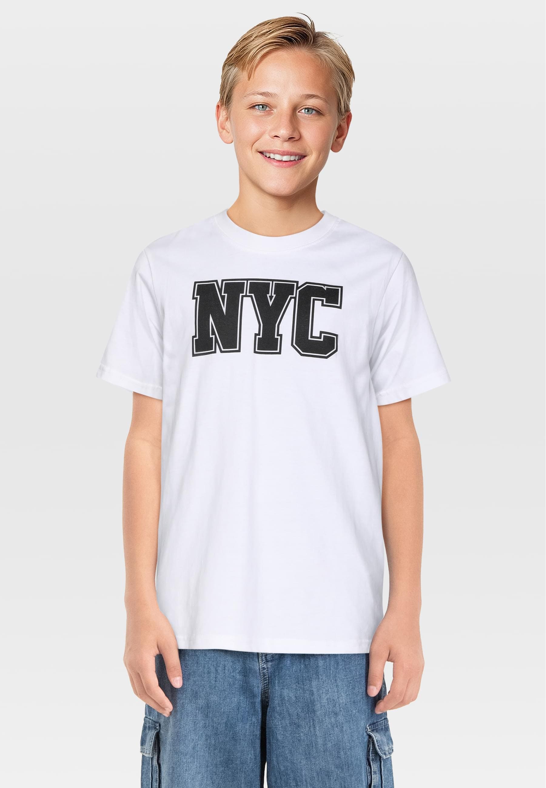 URBAN CLASSICS T-Shirt »Urban Classics T-Shirt 2 Pack - kurzarm - USA & NYC College«, (1 tlg.)