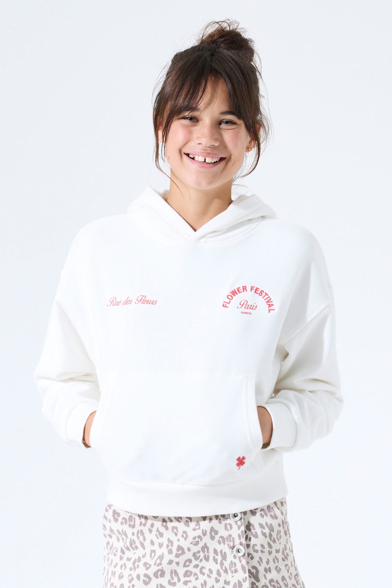 Garcia Kapuzensweatshirt, mit Prints und Stickereien, für Girls