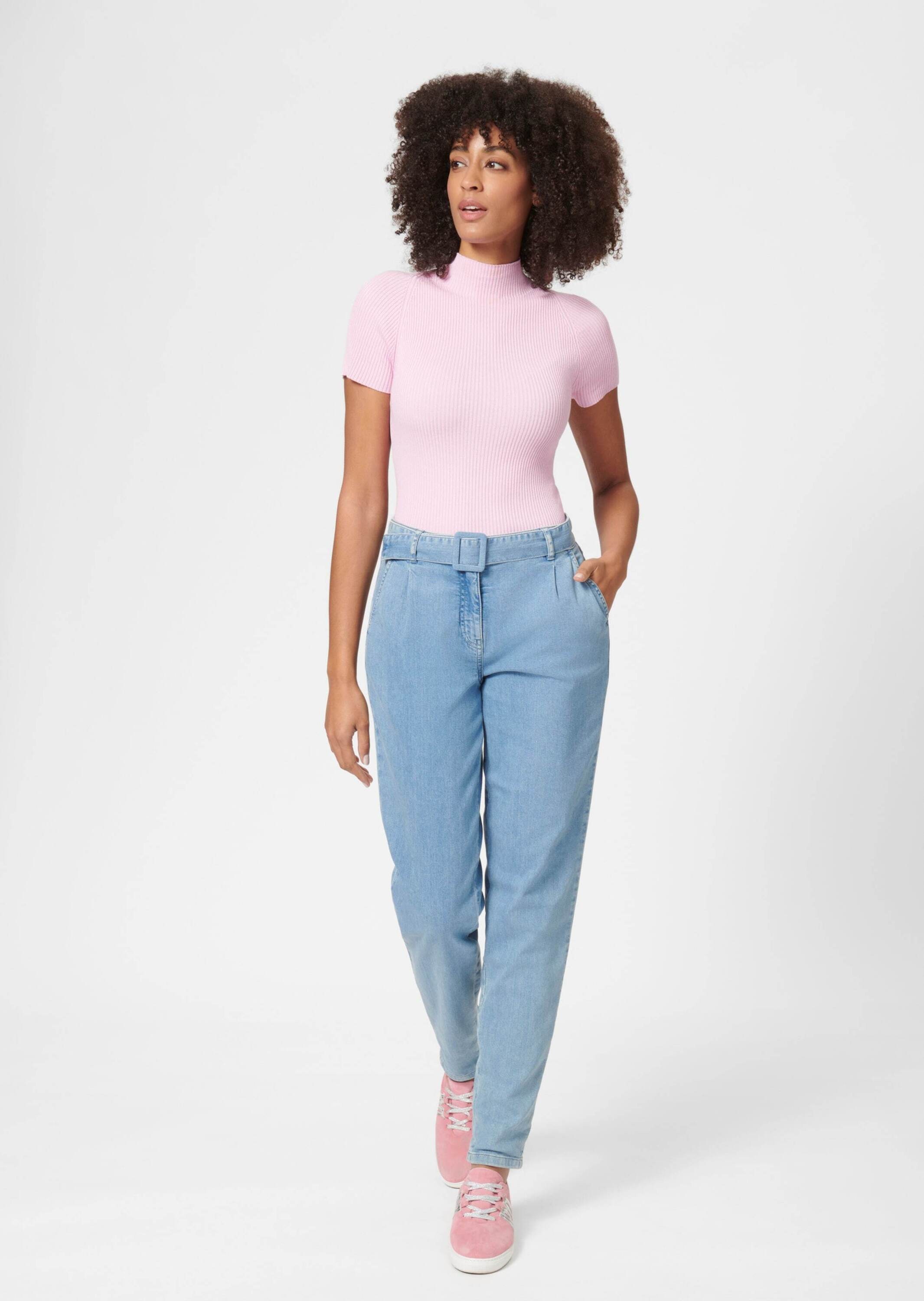 Thumbnail - MADELEINE Regular-fit-Jeans "Hose Karotten-Jeans mit Bundfalten"