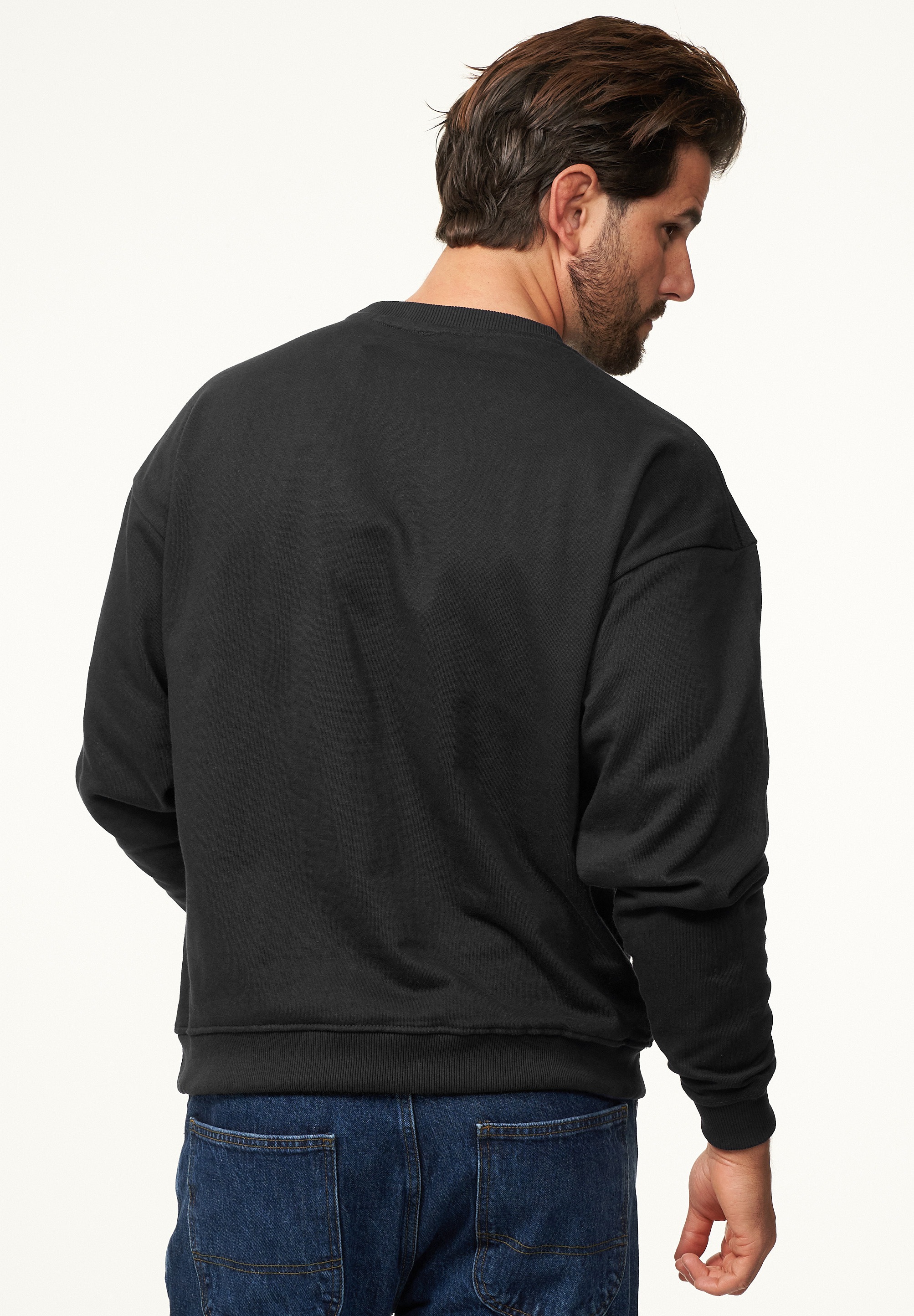 SOULSTAR Sweatshirt »Oversize Crew-Neck Pullover Sweater für Herren«, Herren Oversize Pullover mit Rundhals-Ausschnitt Crew-Neck Sweater
