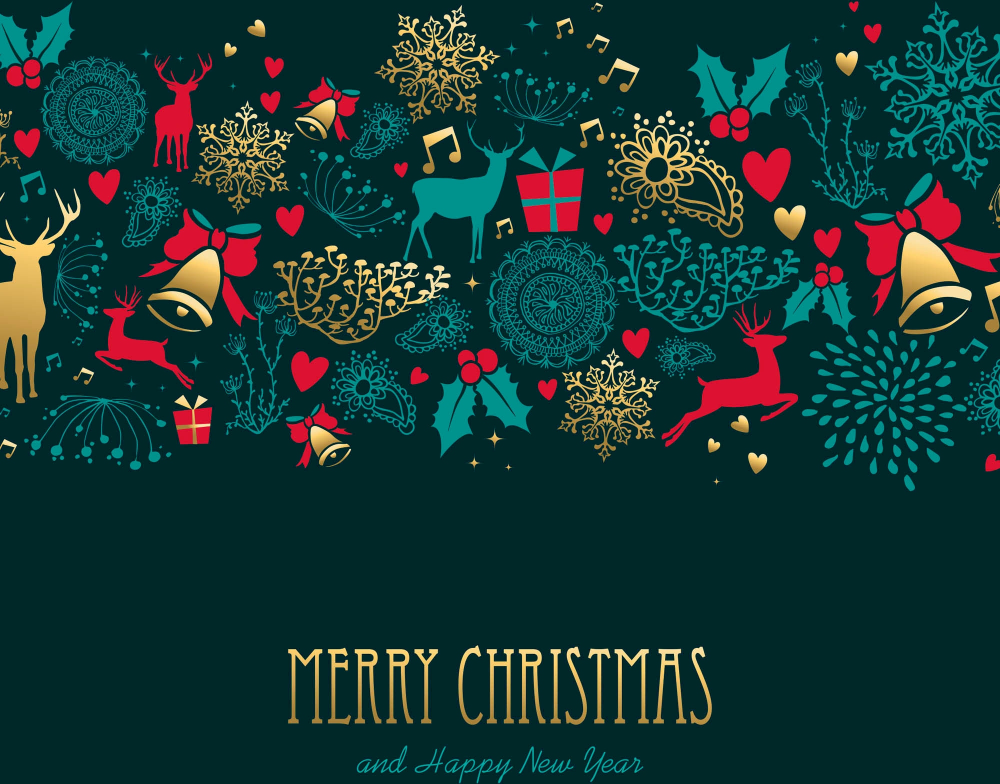 queence Dekokissen »Feiertage«, Kissenhülle,Merry Christmas and a Happy New Year,Schriftzug,Festlich