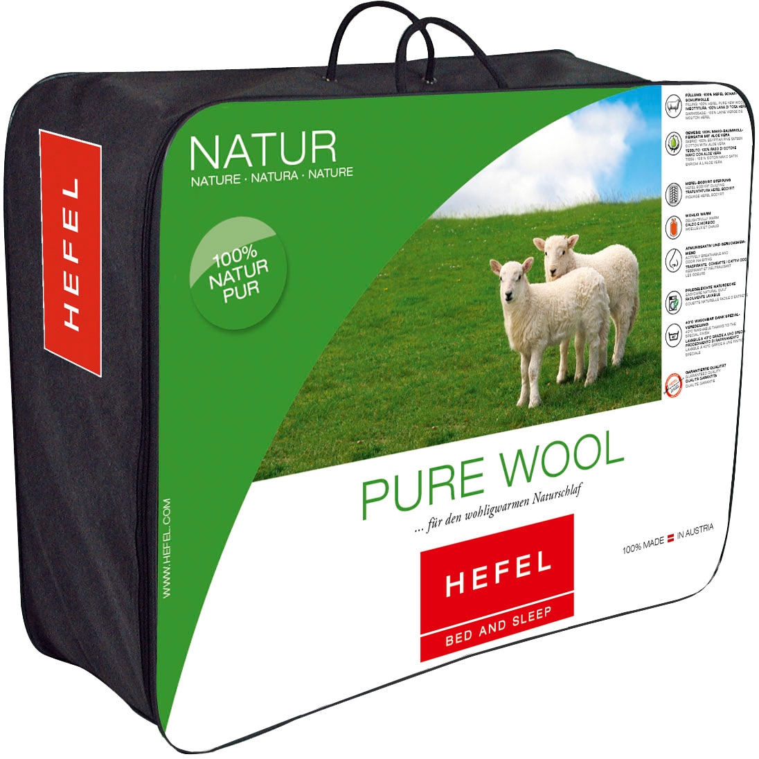 Hefel Naturhaarbettdecke »Pure Wool«, warm, (1 St.)