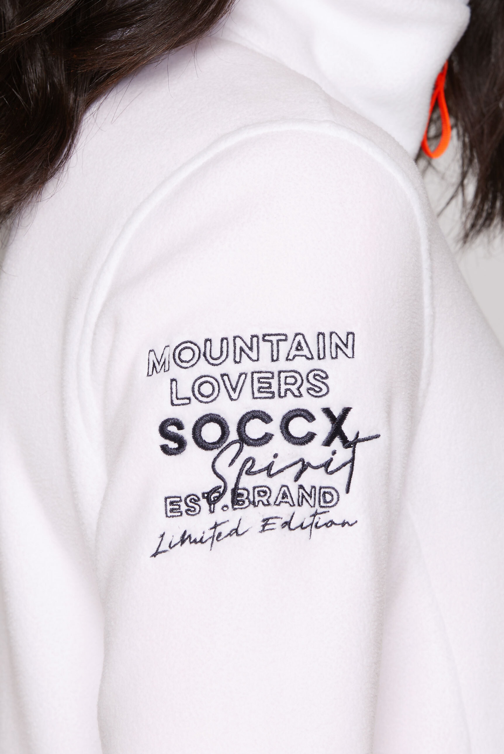 SOCCX Fleecejacke, ohne Kapuze, mit elastischem Saumabschluss