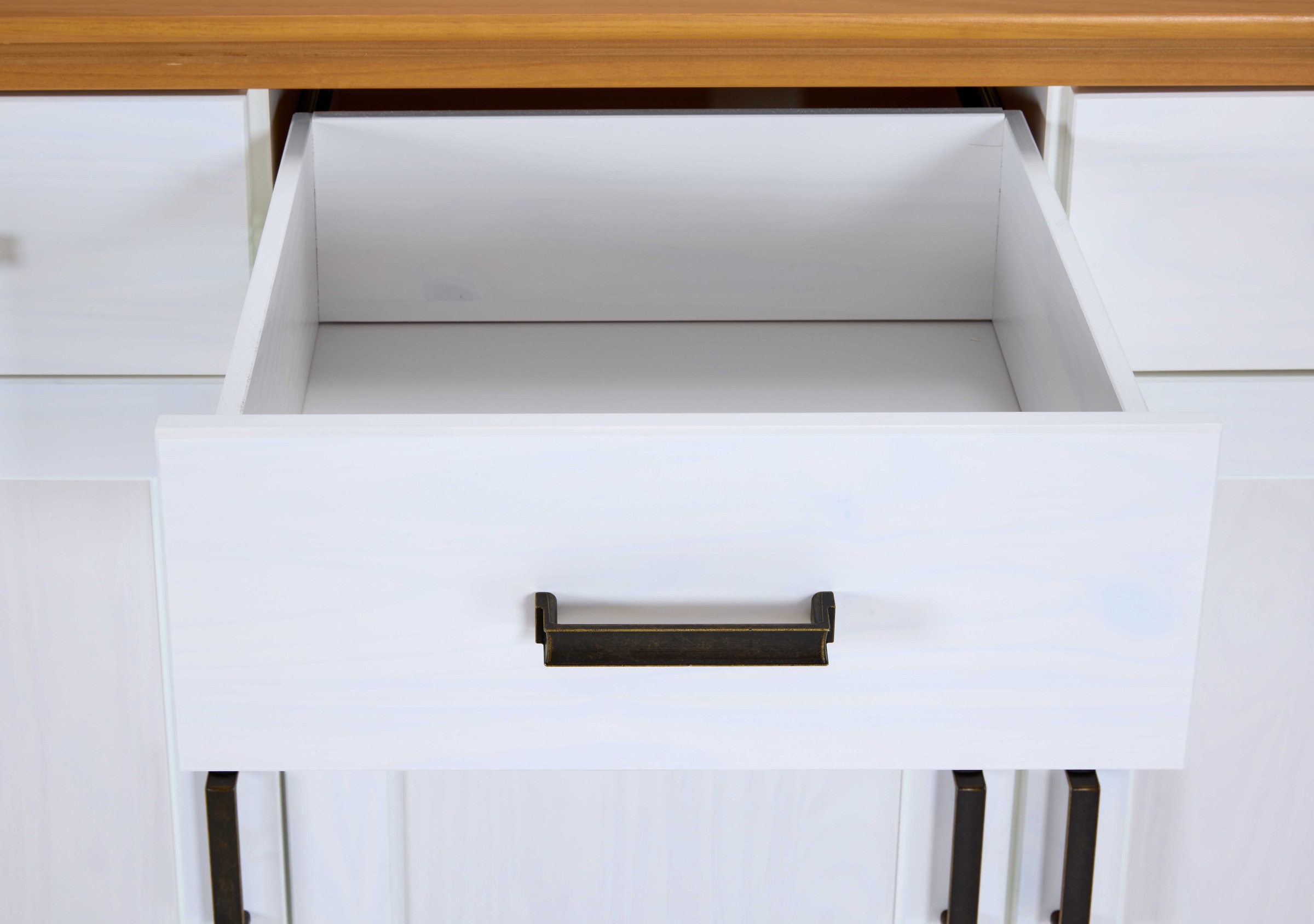 Inter Link Sideboard »Maluno« 1 Stk. tlg. Kiefer Massiv, Soft-Close, Stauraum, BxTxH: ca. 166,4 x 48,3 x 104 cm