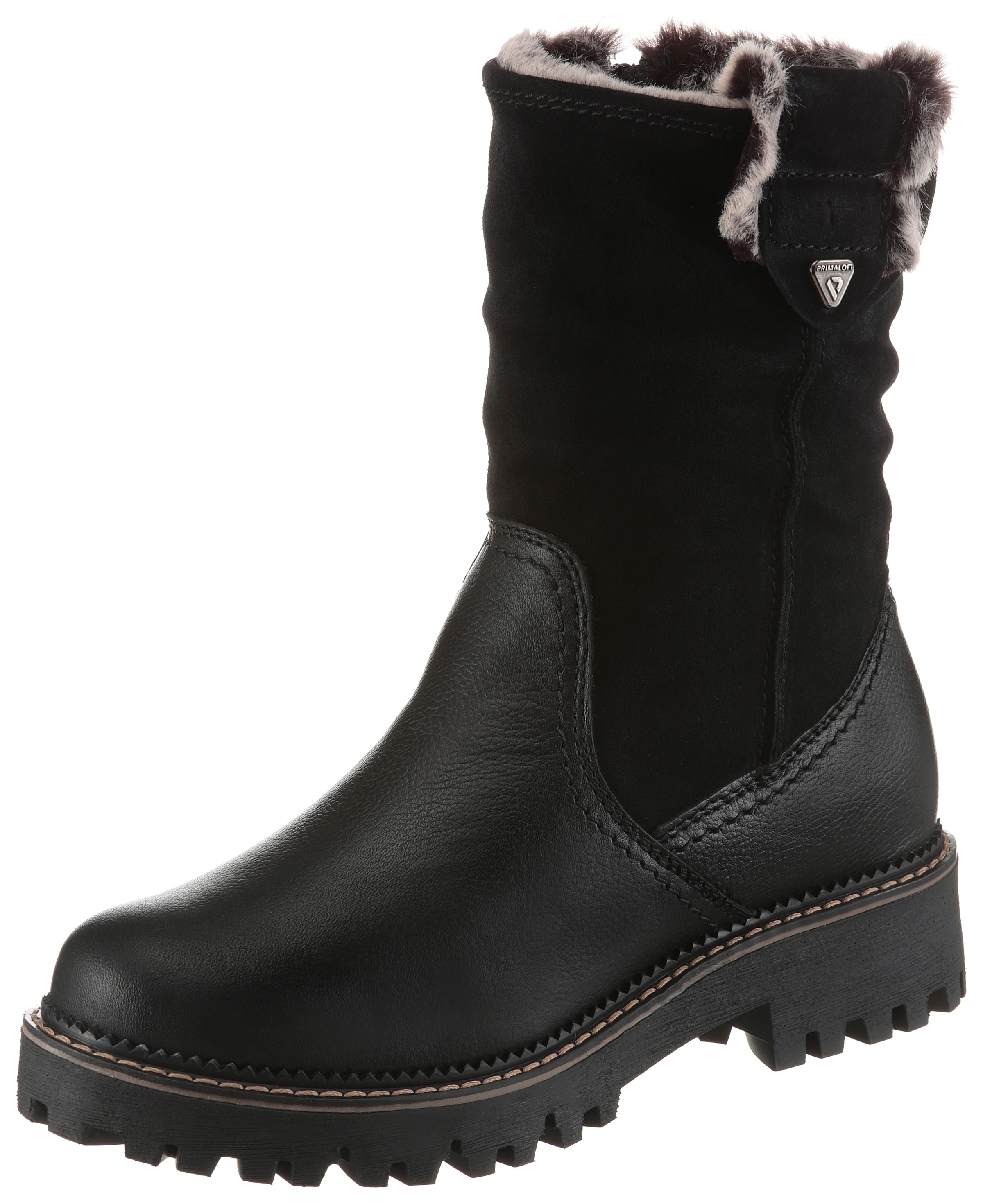 Tamaris Winterstiefelette, Blockabsatz, Winterboots mit Falten im slouchy L günstig online kaufen