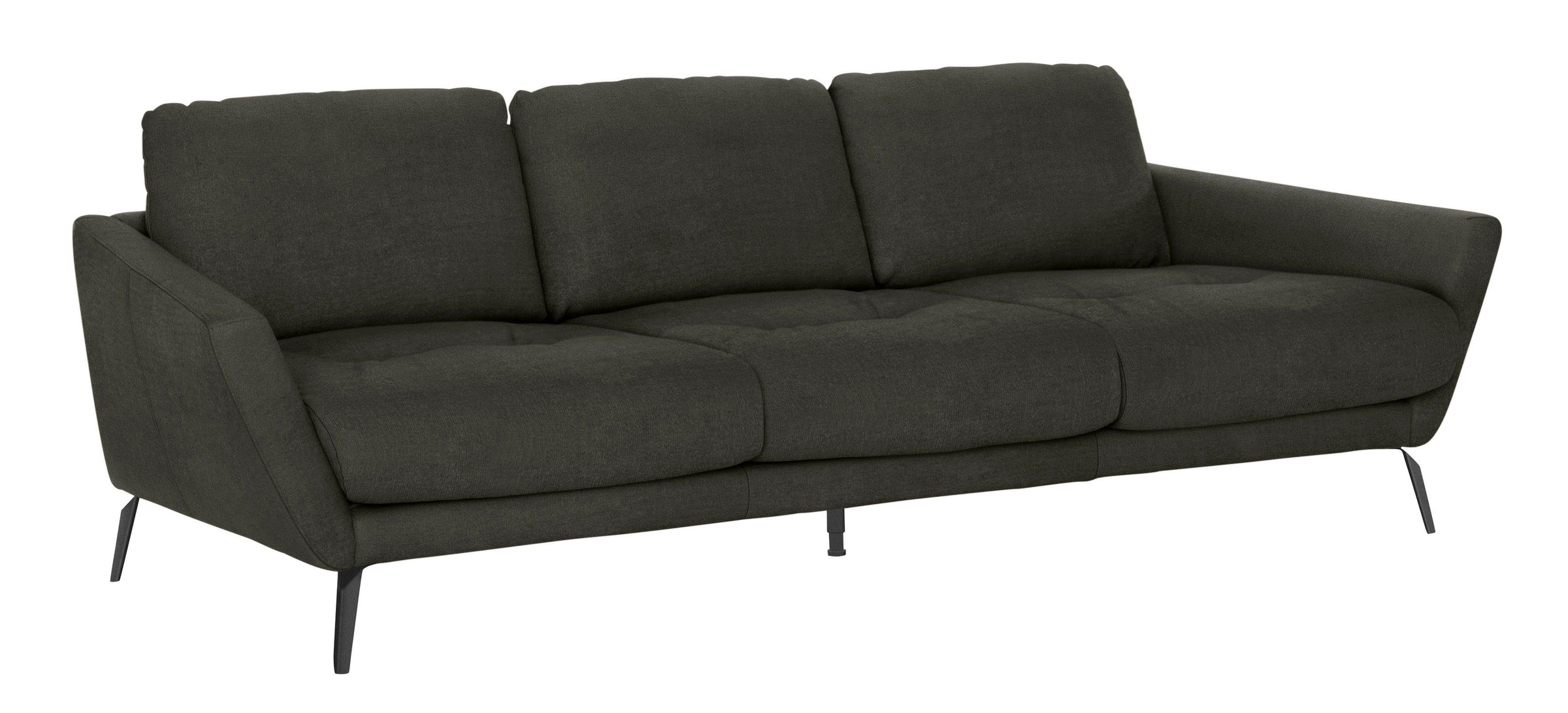 W.SCHILLIG Big-Sofa »softy«, mit dekorativer Heftung im Sitz, Füße schwarz pulverbeschichtet