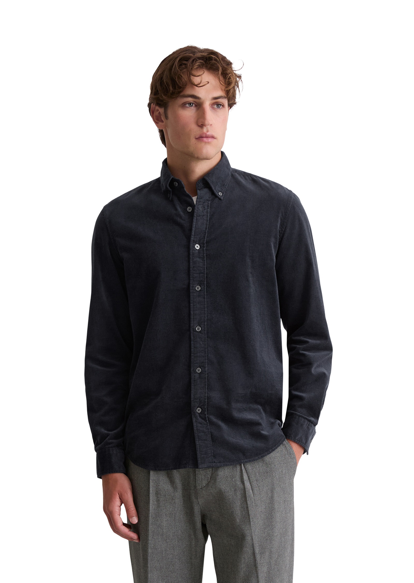 Marc OPolo Langarmhemd "mit Button-Down-Kragen" günstig online kaufen