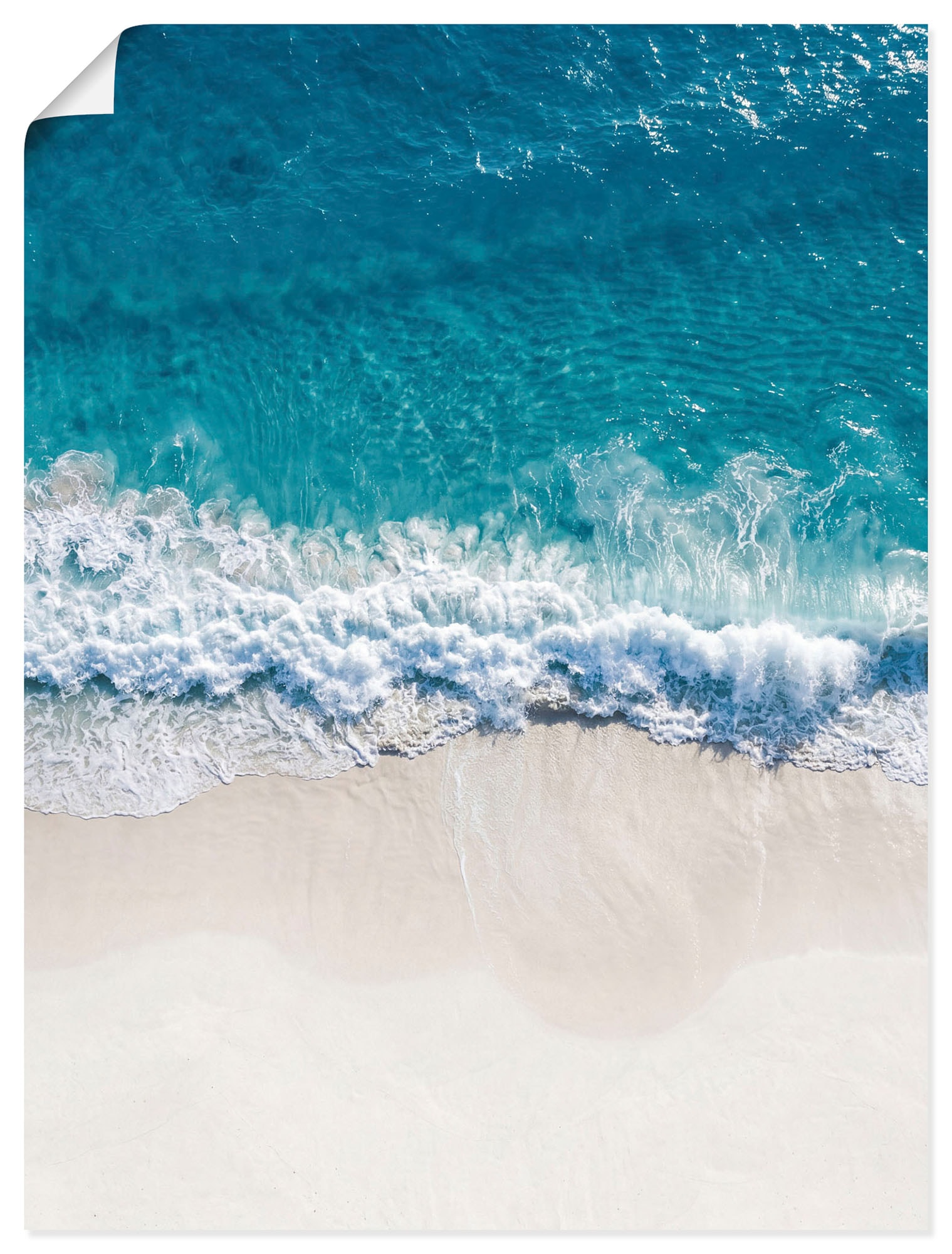 OTTO home Wandbild "Strand von oben I" Meer Bilder 1 Stk. tlg. als Poster oder Leinwandbild in verschied. Größen