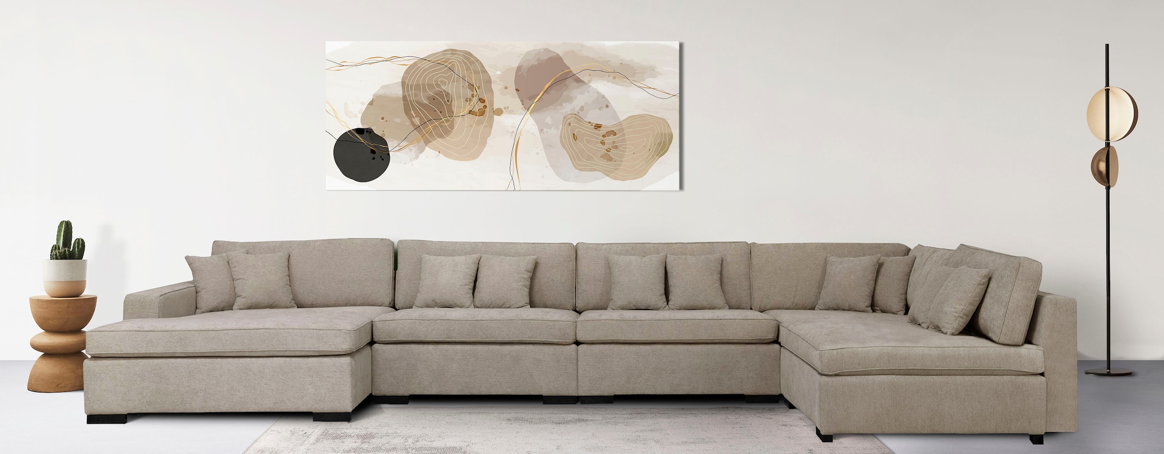 Home affaire Wohnlandschaft "Skara XXL U-Form", Lounge-Sofa XXL mit Federke günstig online kaufen