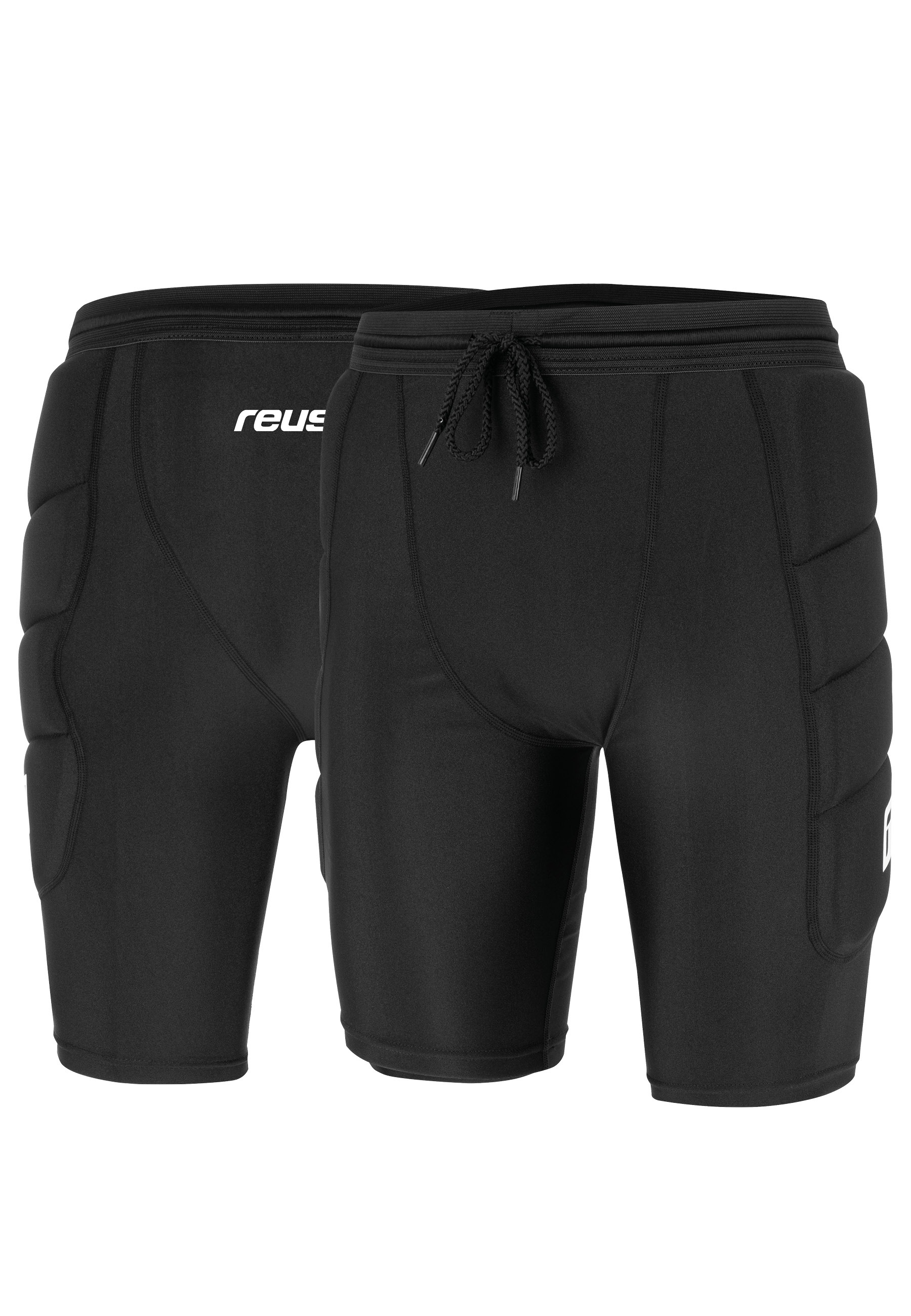 Torwarthose REUSCH "Compression Short Soft Padded", Herren, Gr. XXL, EURO-Größen, schwarz, 48% Polyurethan, 46% Polyester, 5% Polyamid, 1% Elastodien, unifarben, kurz, Hosen, mit gepolsterten Einsätzen 3
