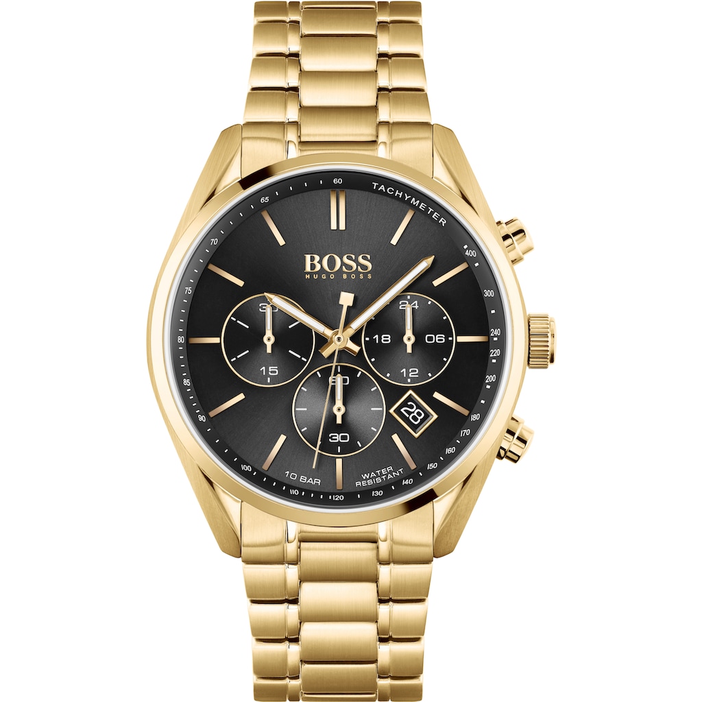 BOSS Chronograph »CHAMPION, 1513848«, Quarzuhr, Herrenuhr, Armbanduhr, Stoppfunktion, Datum, Tachymeter