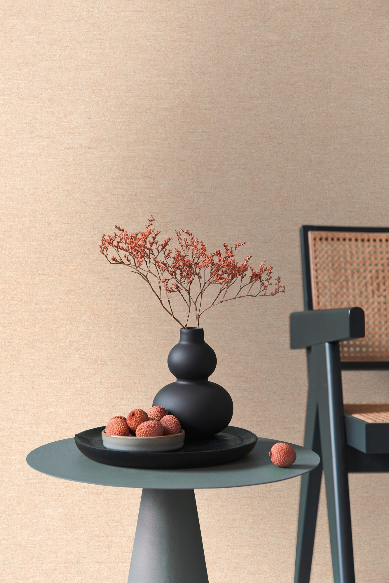 living walls "Smart Surfaces einfarbige Tapete Unitapete Struktur-Optik Landhaus" matt strukturiert Vliestapete Textil-Optik für Schlafzimmer Küche Wohnzimmer Uni Design