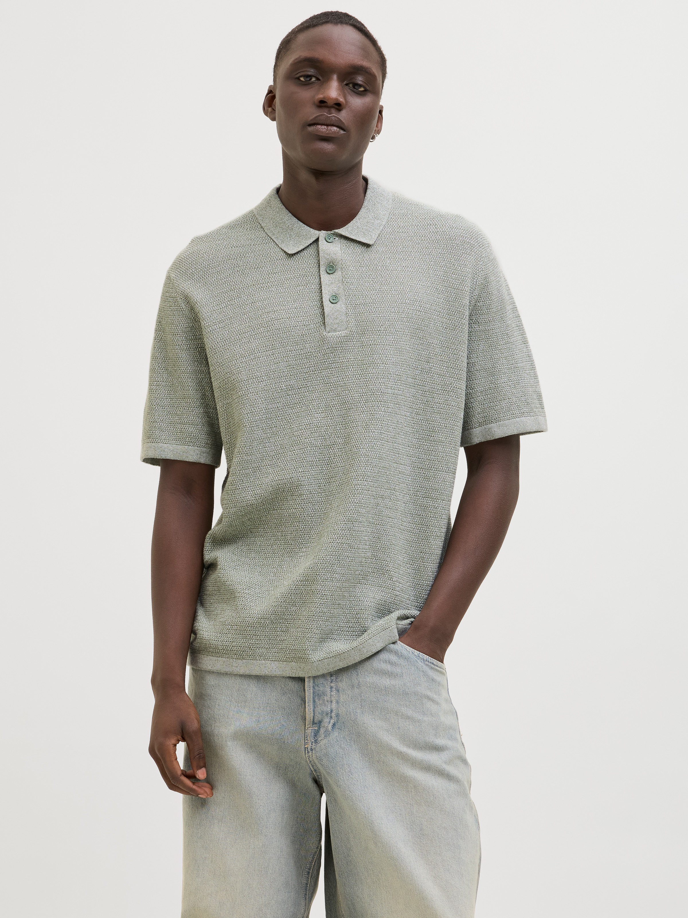 Jack & Jones Kurzarmpullover "JJEGEORGE KNIT POLO SS SN", mit Polo Kragen günstig online kaufen