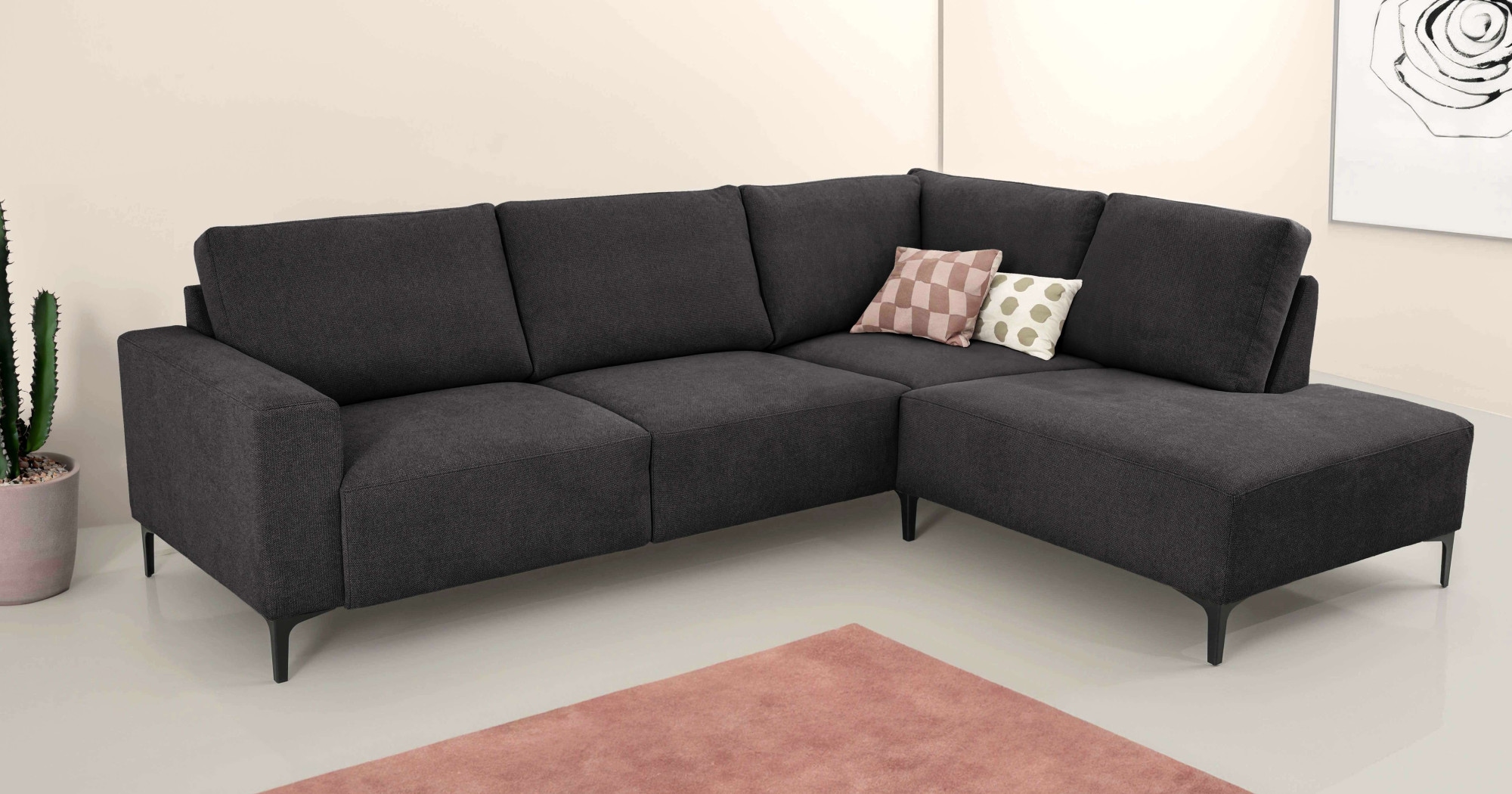 Home affaire Ecksofa "Tournon", L-Form, Breite 256 cm, Webstoff, Chenille günstig online kaufen