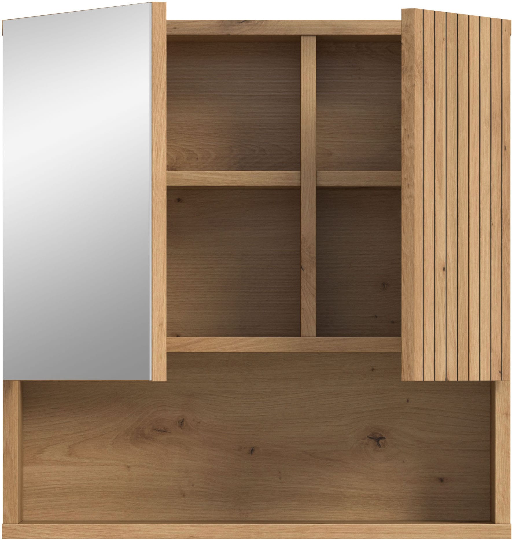 welltime Spiegelschrank »MANI, Spiegeltür, 1 offenes Fach, 2 Türen« Spiegelschrank, Bad-Spiegel, Badezimmerspiegel, Spiegel, Bad