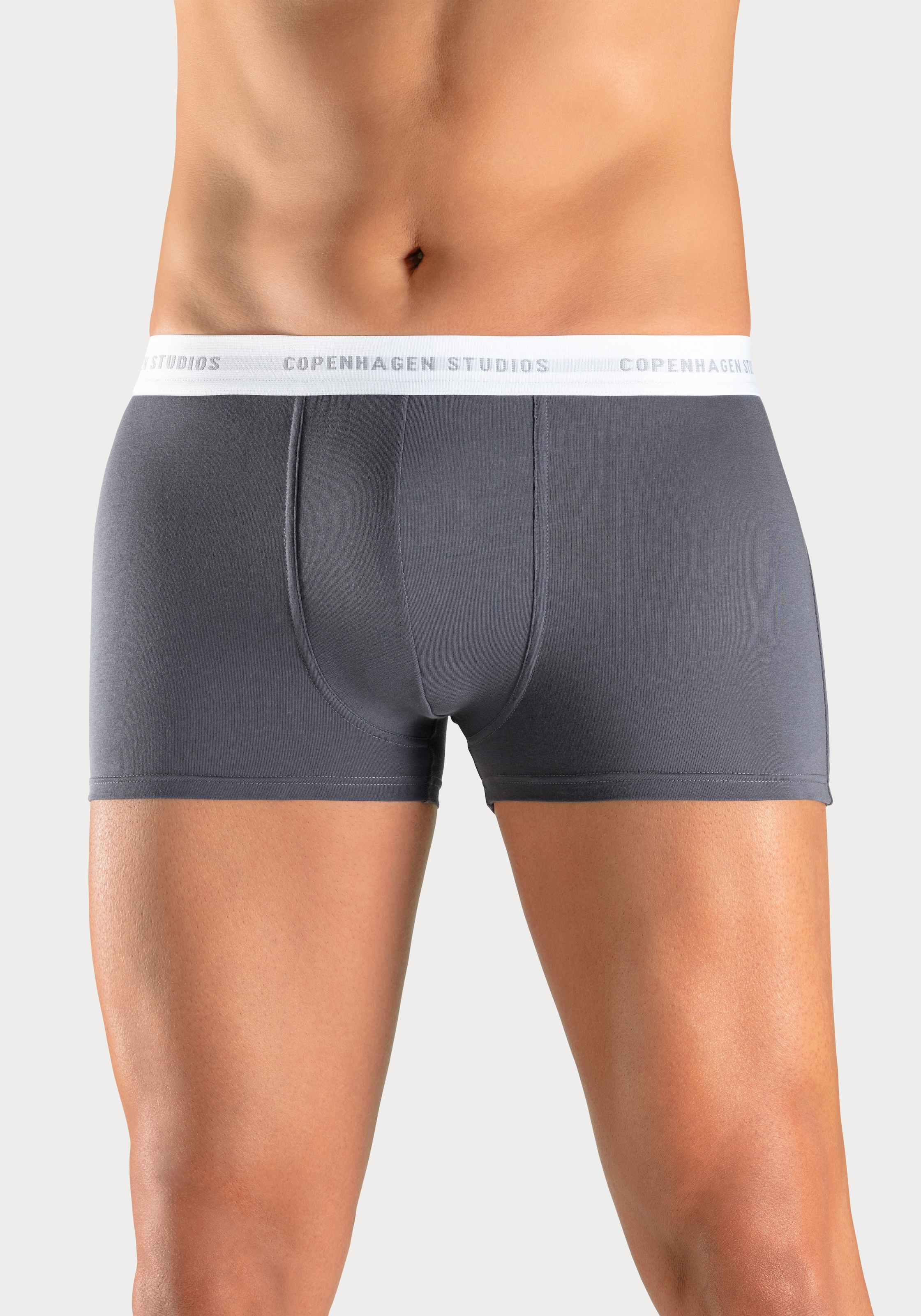 Copenhagen Studios Boxer »Boxershorts für Herren«, (Packung, 3 St., 3er Pack), mit weißem Logo-Bund