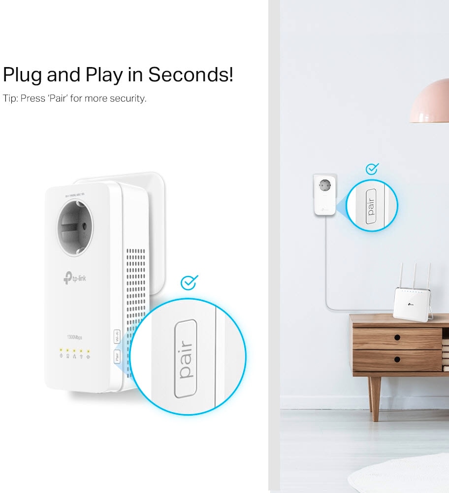 TP-Link Reichweitenverstärker »TL-WPA8631P AV1300 Powerline WLAN AC (3x LAN)«