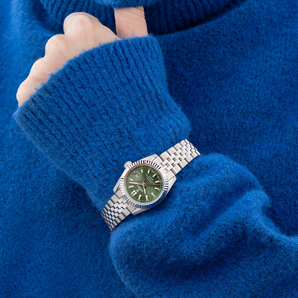Festina Quarzuhr »Classic Steel« Armbanduhr, Damenuhr, Swiss Made, Edelstahlarmband, analog, Tag