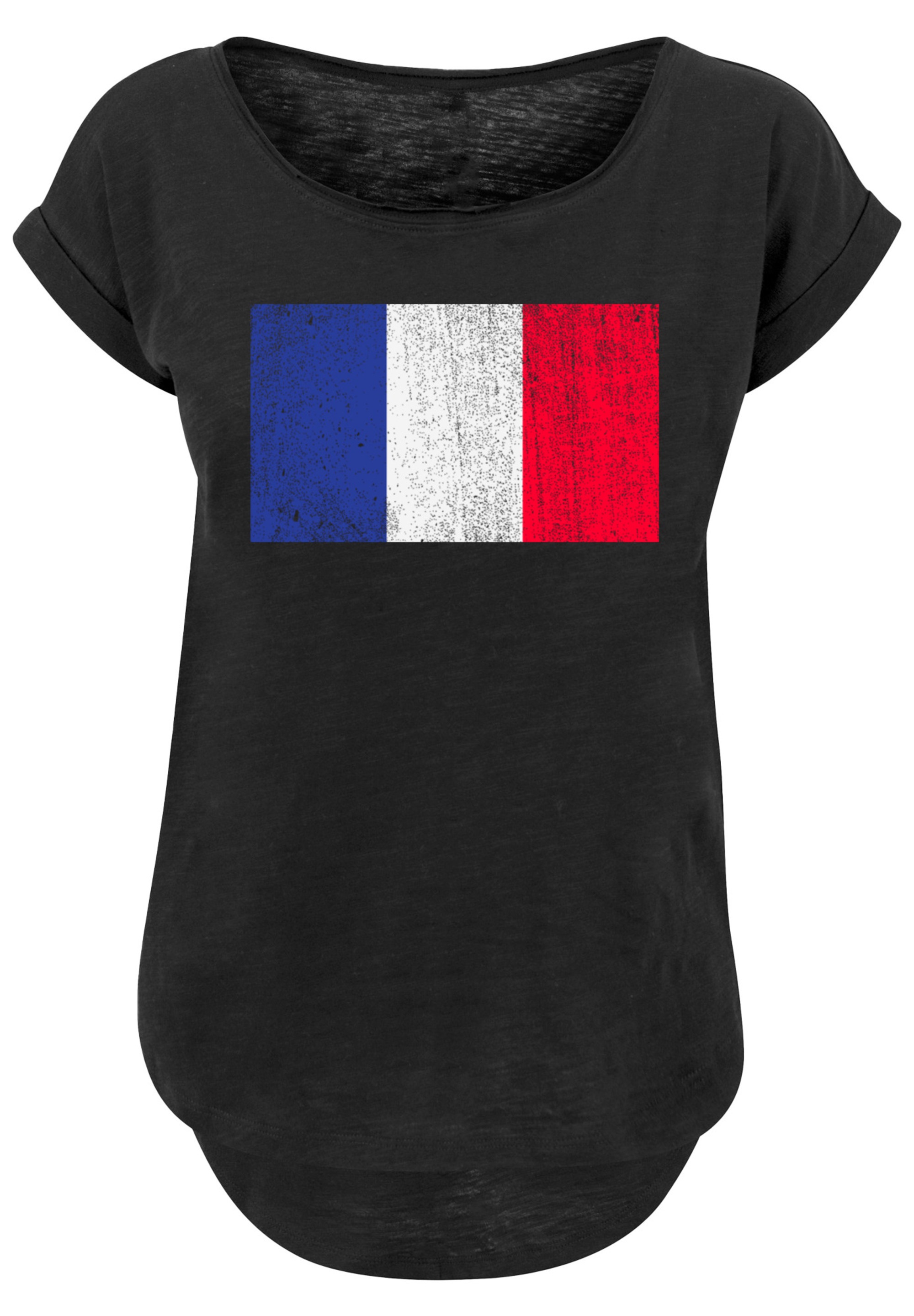 F4NT4STIC T-Shirt »France Frankreich Flagge distressed«, Print