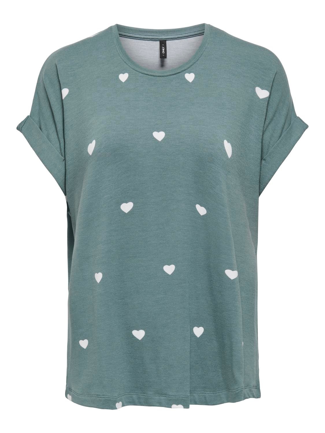 ONLY Kurzarmshirt "ONLMOSTER S/S AOP TOP CS JRS" Viskosemischung, regular f günstig online kaufen