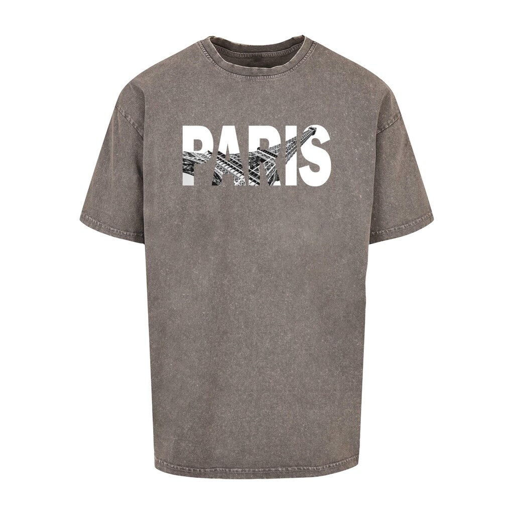 Merchcode T-Shirt »Merchcode Herren Paris Eiffel Tower Acid Washed Oversize Tee«, (1 tlg.)
