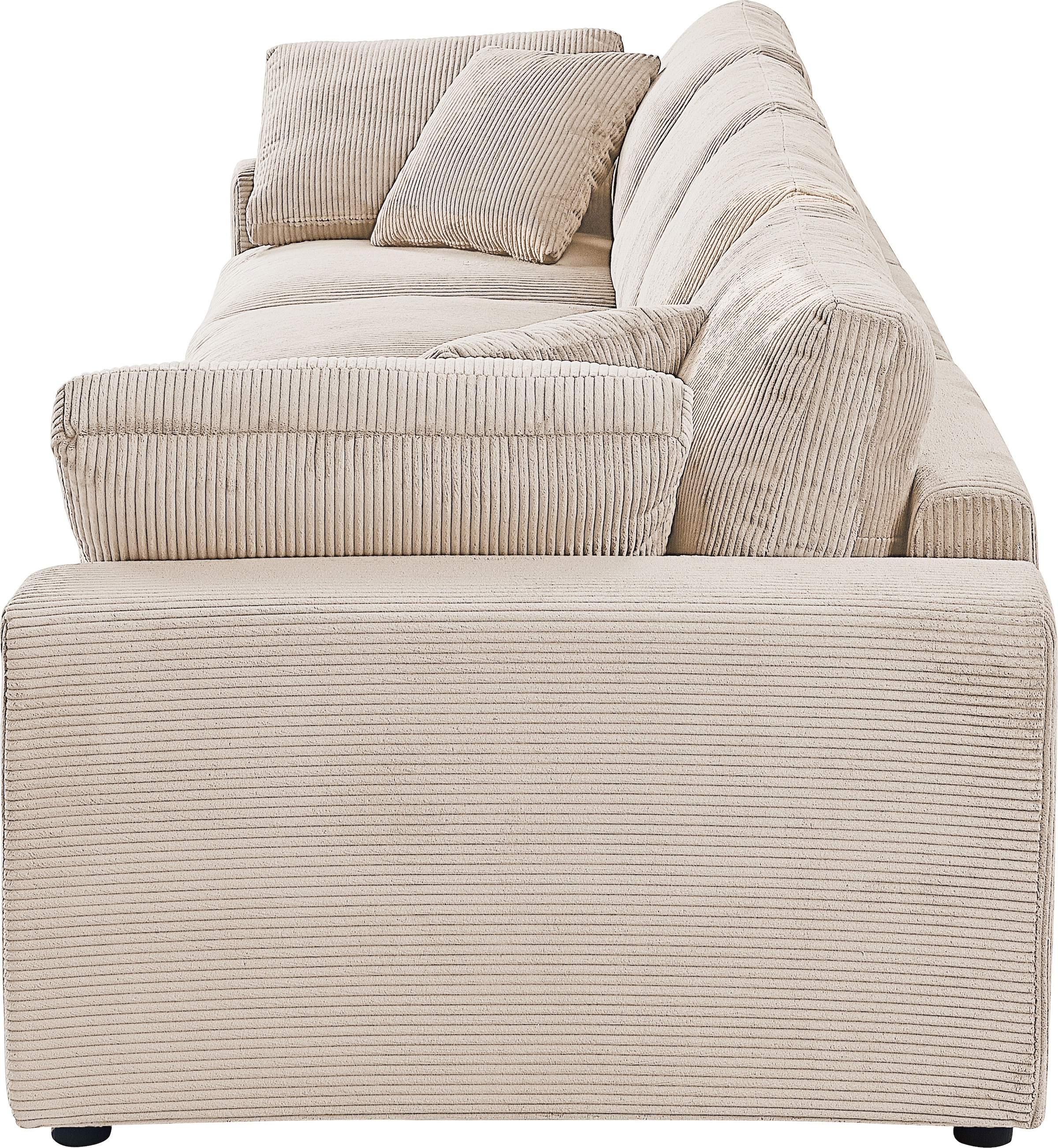 RAUM.ID 4-Sitzer »Bennid, XXL-Modulsofa mit vielen individuellen Stellmöglichkeiten«, (Set, 4 St.), inklusive 2 großen & 2 kleinen Zierkissen im flauschigen Cord