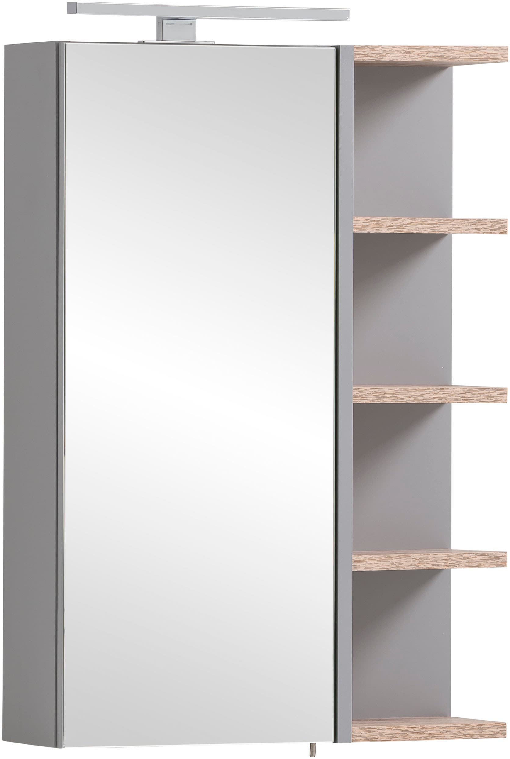 Schildmeyer Spiegelschrank »Balto, Breite 49 cm«, Mit LED-Beleuchtung, Regal beidseitig montierbar