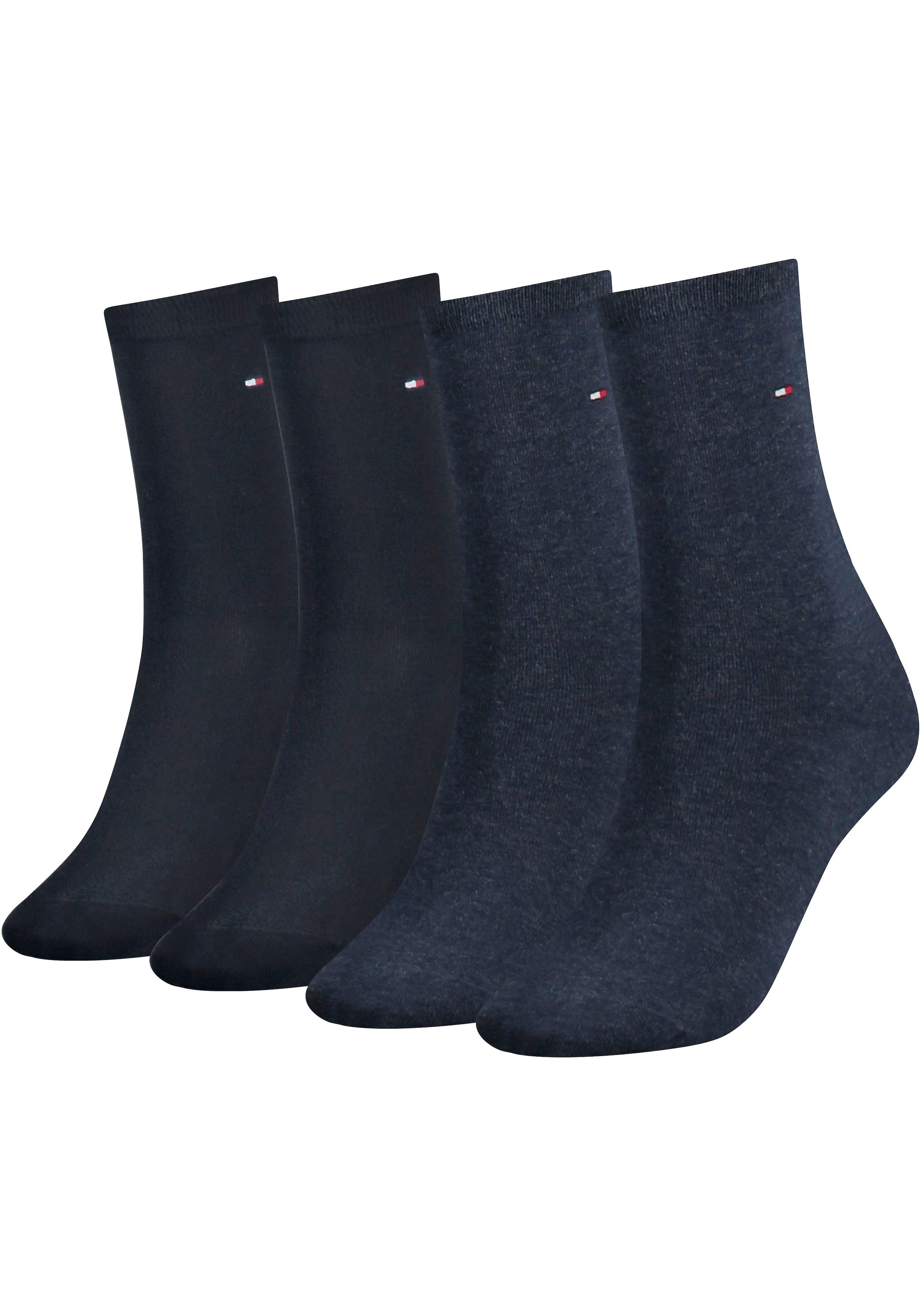 Tommy Hilfiger Socken "TH WOMEN 4P SOCK ECOM" 4 Stk. tlg. mit Logostickerei günstig online kaufen