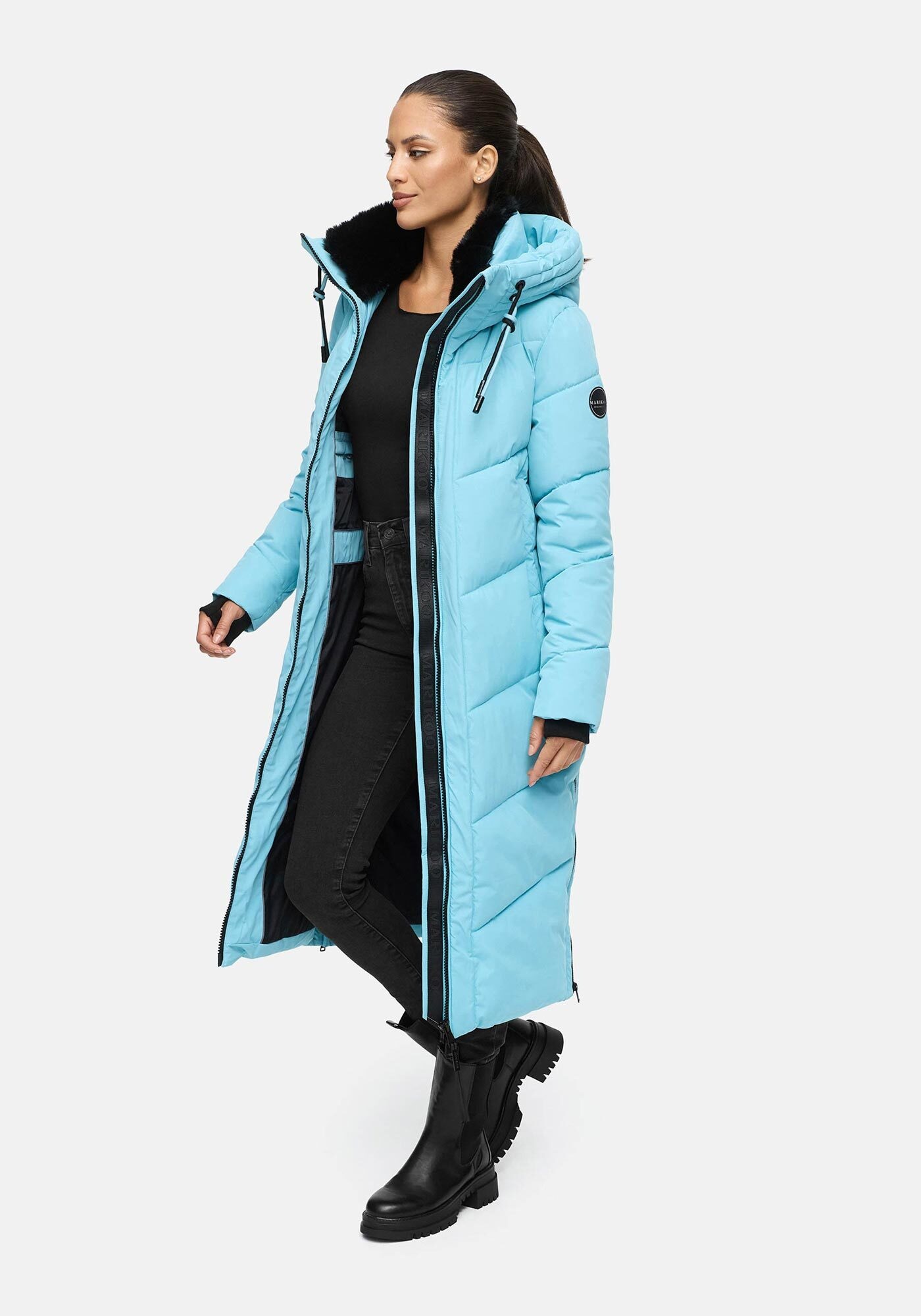 Marikoo Winterjacke "Nadaree XVI", Stepp Mantel mit großer Kapuze günstig online kaufen