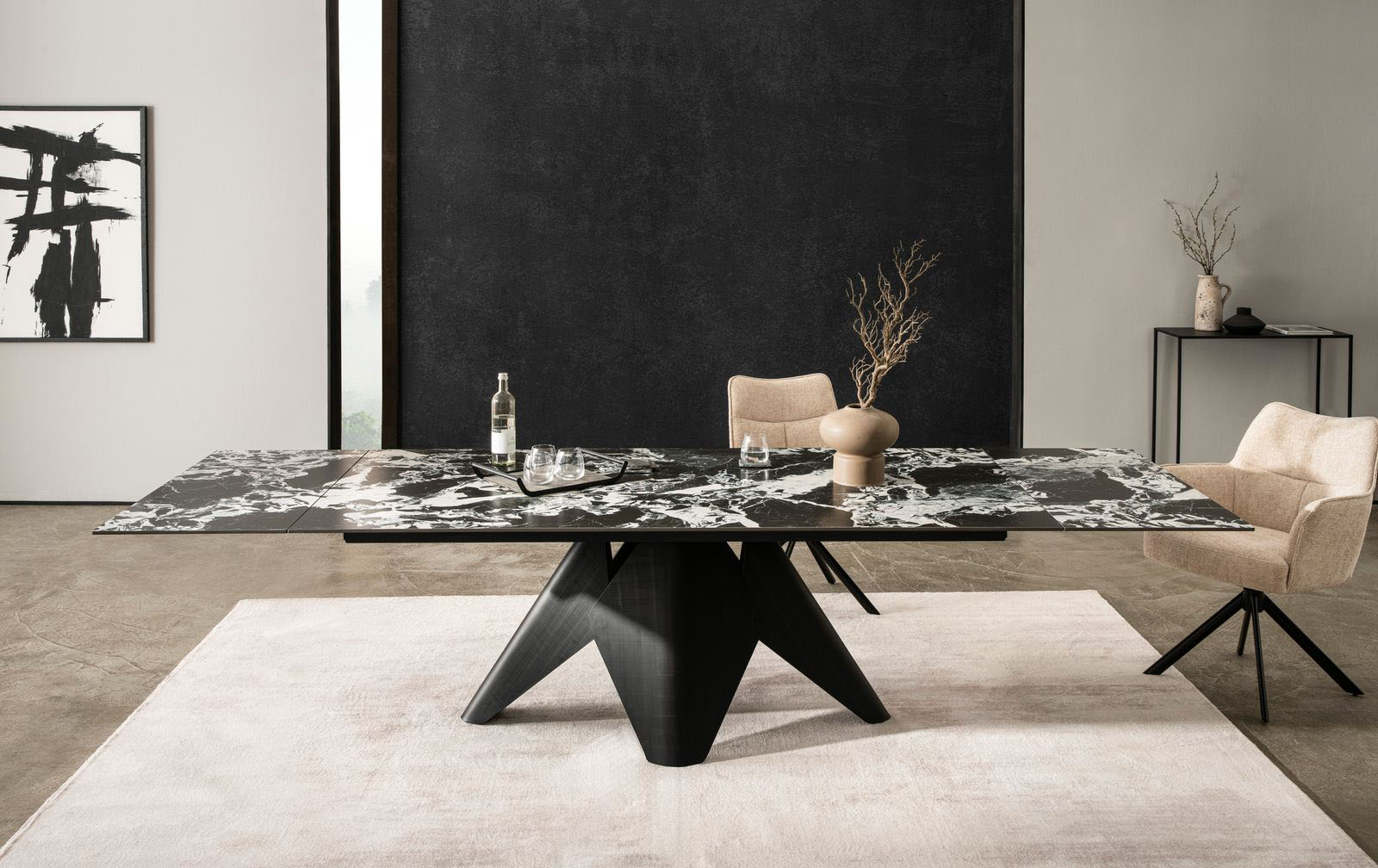 Home affaire Esstisch "Tangularis" 3 tlg. erweiterbar mit 2 Auszügen auf 26 günstig online kaufen