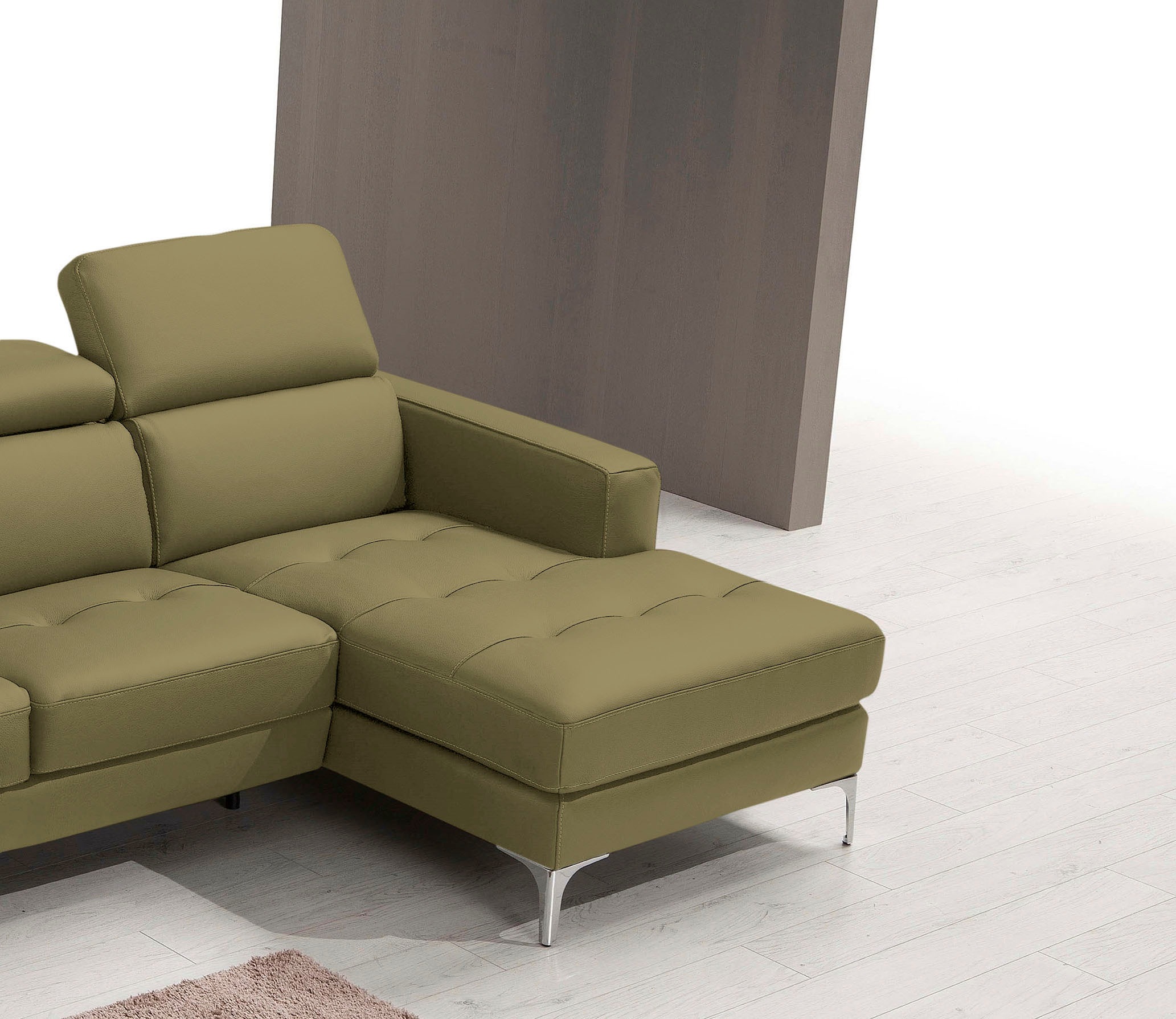Egoitaliano Ecksofa »Matt, erstklassiger Sitzkomfort, aufwendige Detailverarbeitung, L-Form«, mit verstellbaren Kopfteilen zum Relaxen