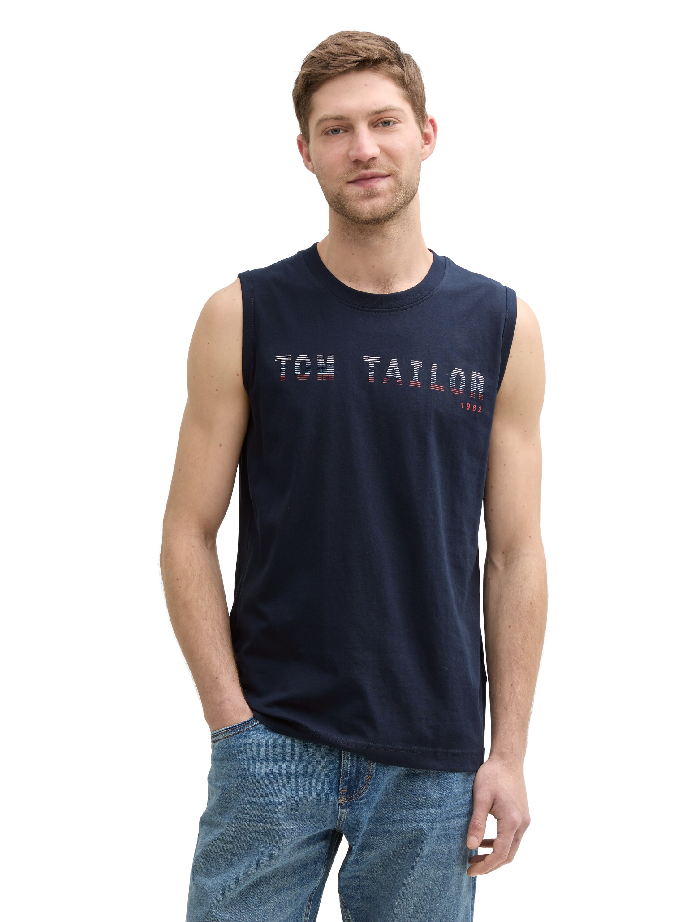 TOM TAILOR T-Shirt, (Packung, 2 tlg.), mit Logo-Print