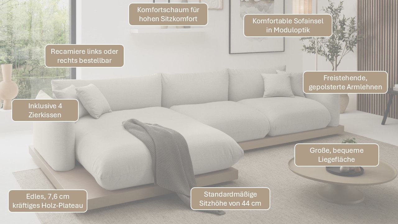 OTTO home Ecksofa "Kalix L-Form, 323 cm - OTTO. Verlässliche Qualität." Des günstig online kaufen