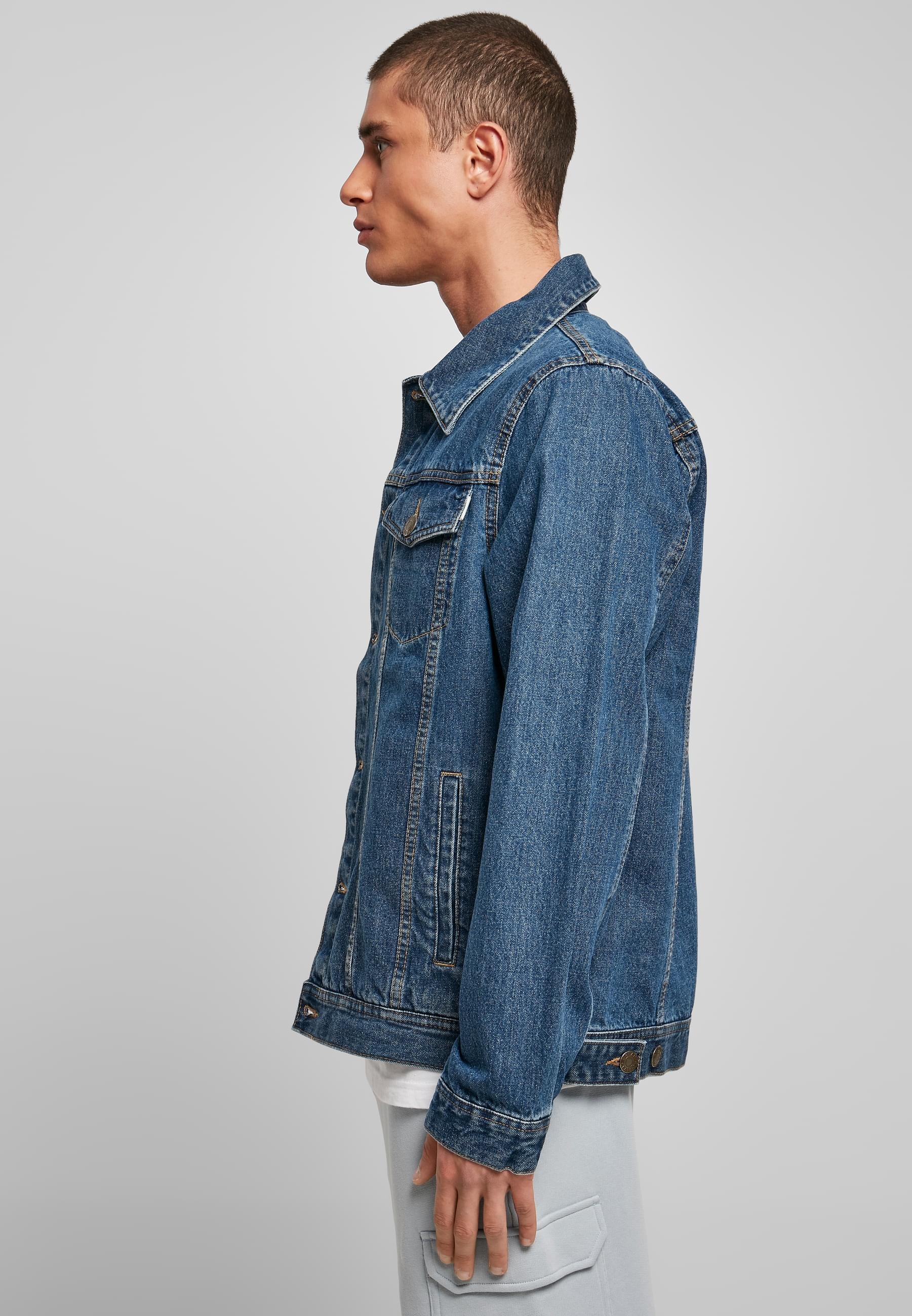 URBAN CLASSICS Jeansjacke »Urban Classics Herren Organic Basic Denim Jacket«, (1 St.), ohne Kapuze