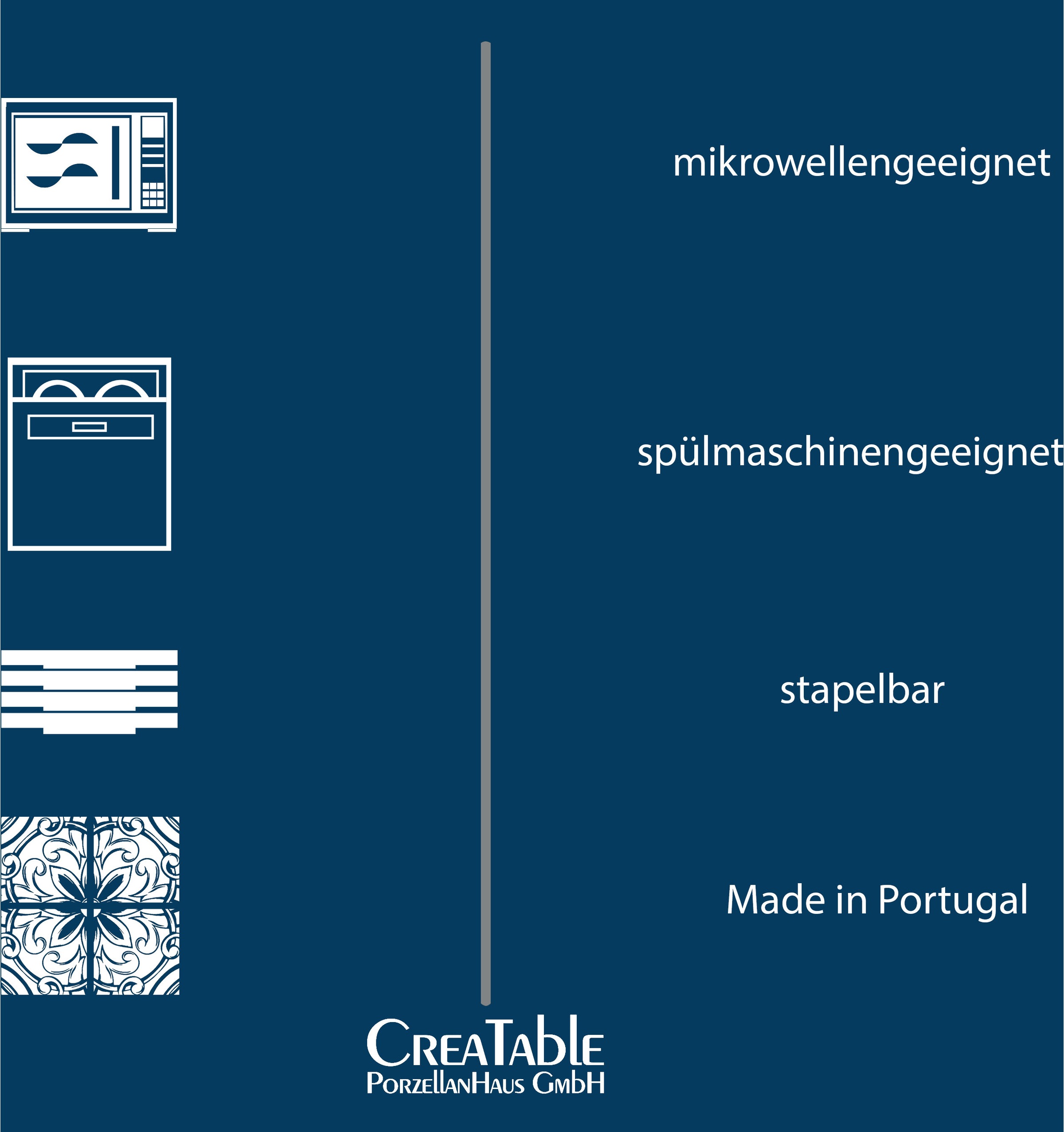 CreaTable Kombiservice »Geschirr-Set Fjord«, (Set, 8 tlg., Kaffeeservice und Tafelservice im Set, für 2 Personen), Service, skandinavisches Design, 8 Teile für 2 Personen