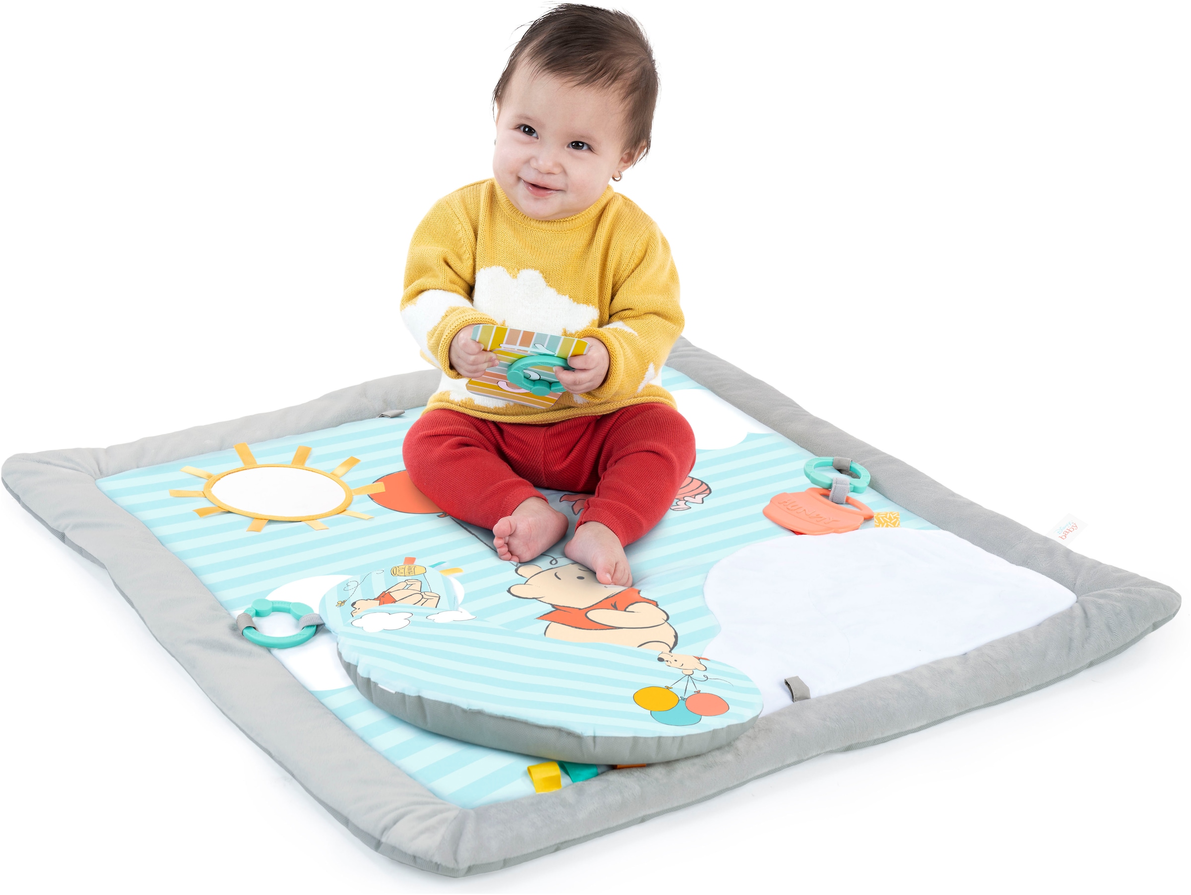 Bright Starts Spielbogen »WINNIE THE POOH Once Upon a Tummy Time ™ Activity Gym«, mit Plüschmatte und Stützkissen