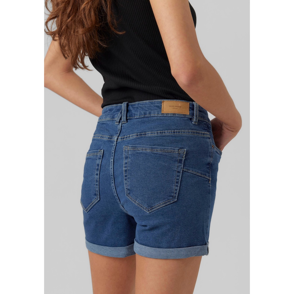 Vero Moda Jeansshorts »VMLUNA MR FOLD SHORTS MIX GA NOOS«