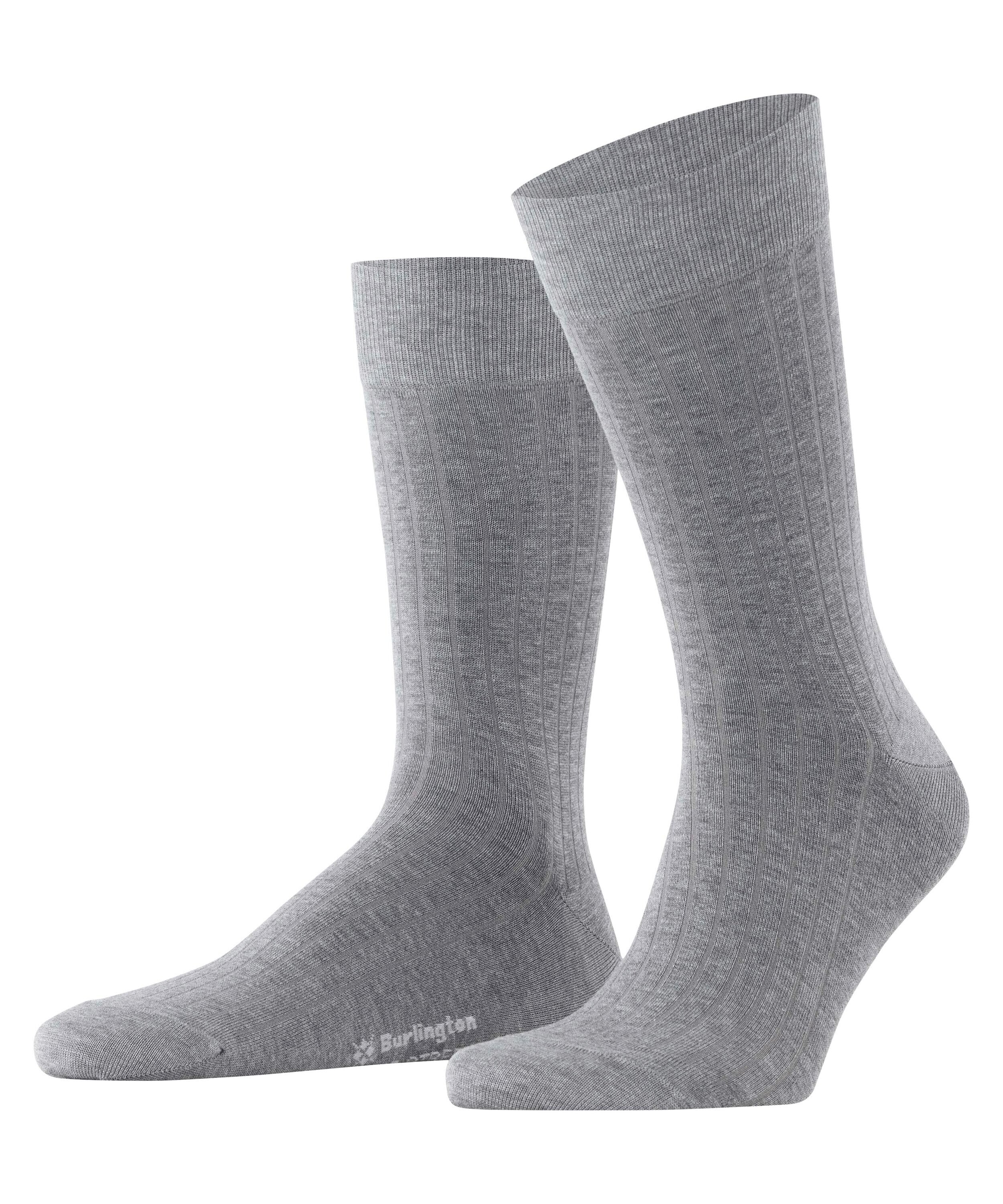 Burlington Socken "Duke Street" Einheitsgröße 40-46, Rippenstruktur, Cotton-Mix
