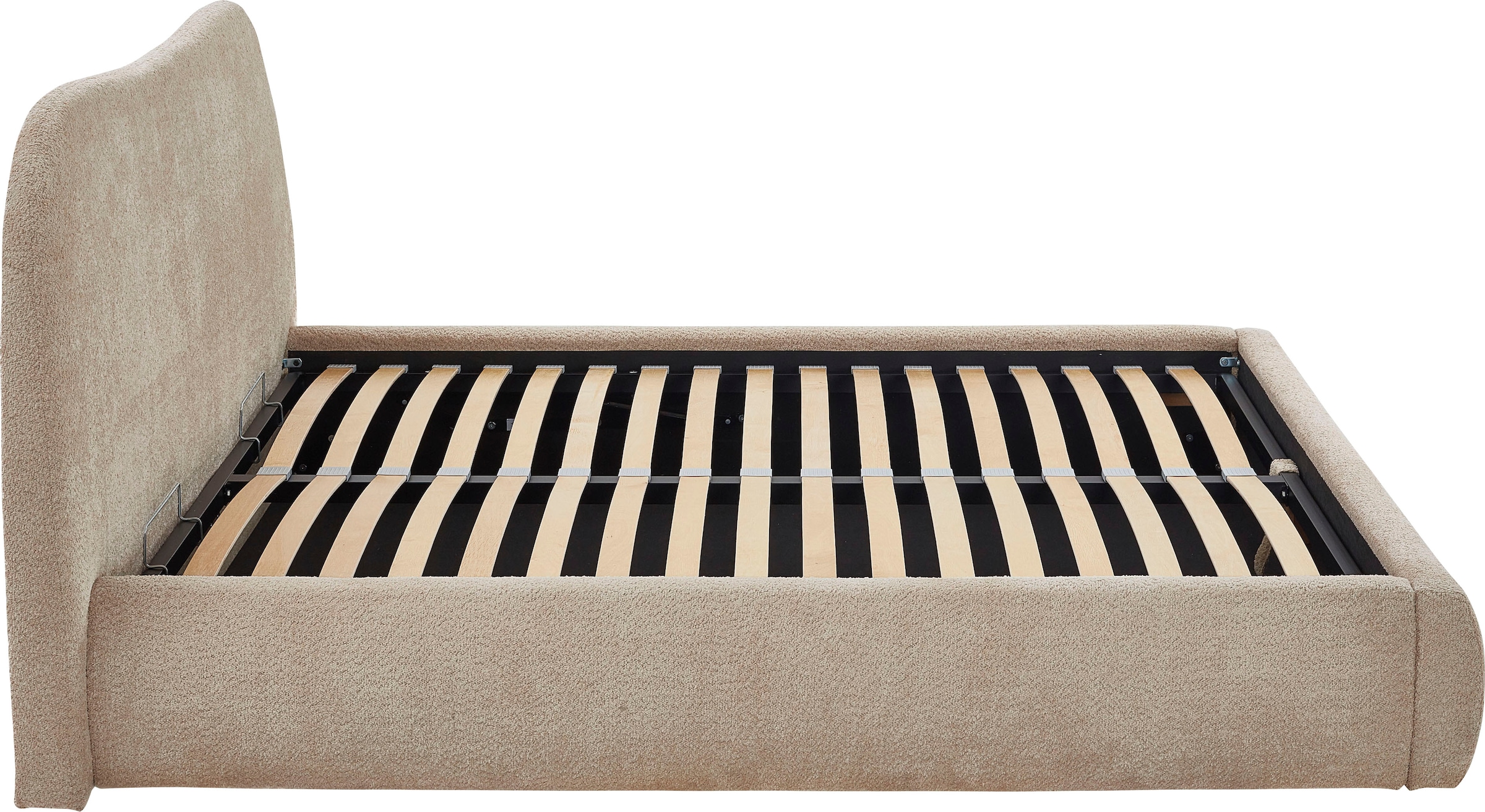 ATLANTIC home collection Polsterbett »Sophie«, mit oder ohne Stauraum, hochwertiger Bouclé-Bezug